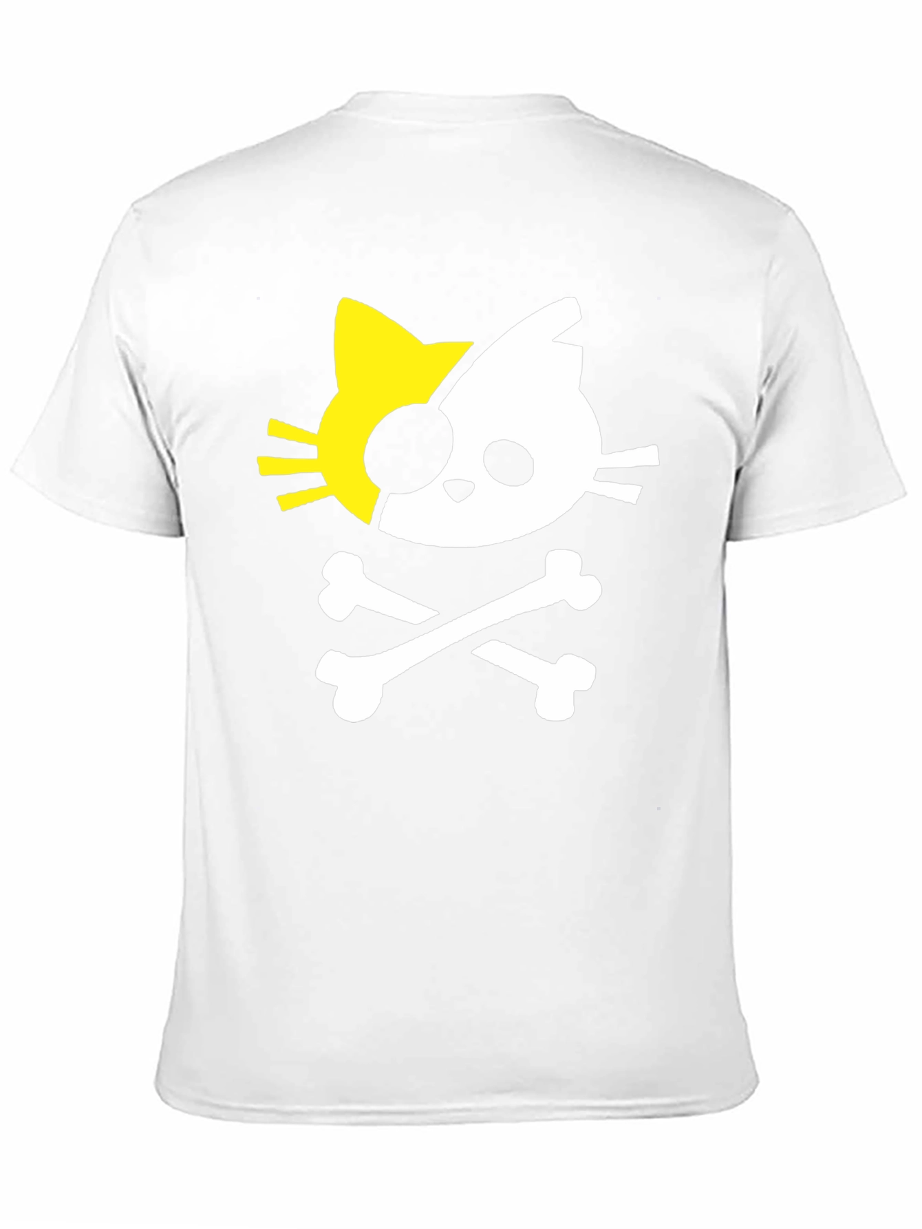 Black Pirate Kitty Graphic Tee - Black Cotton T-Shirt view 11