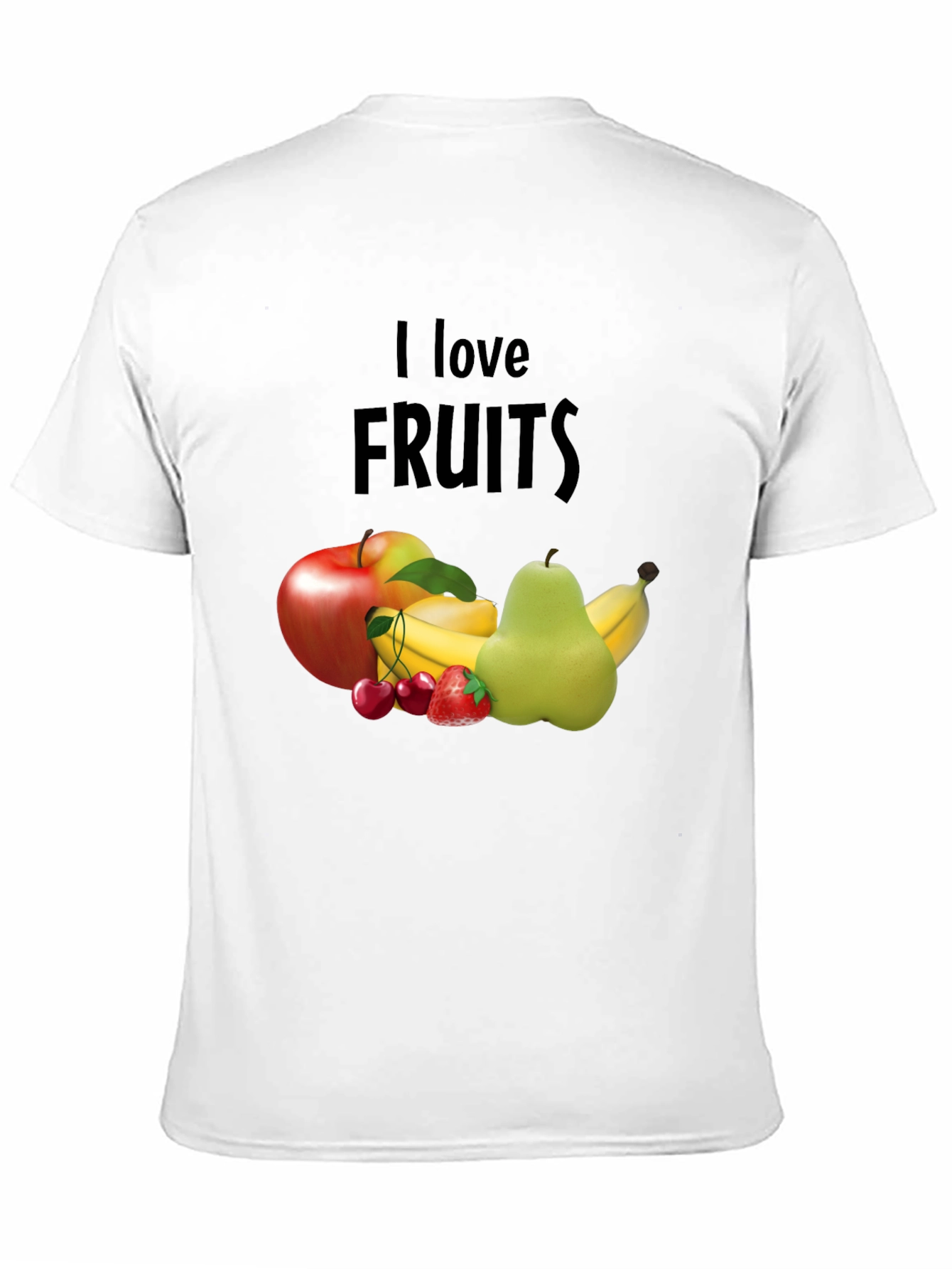Black I Love Fruits Graphic Tee - Casual Black T-Shirt view 11