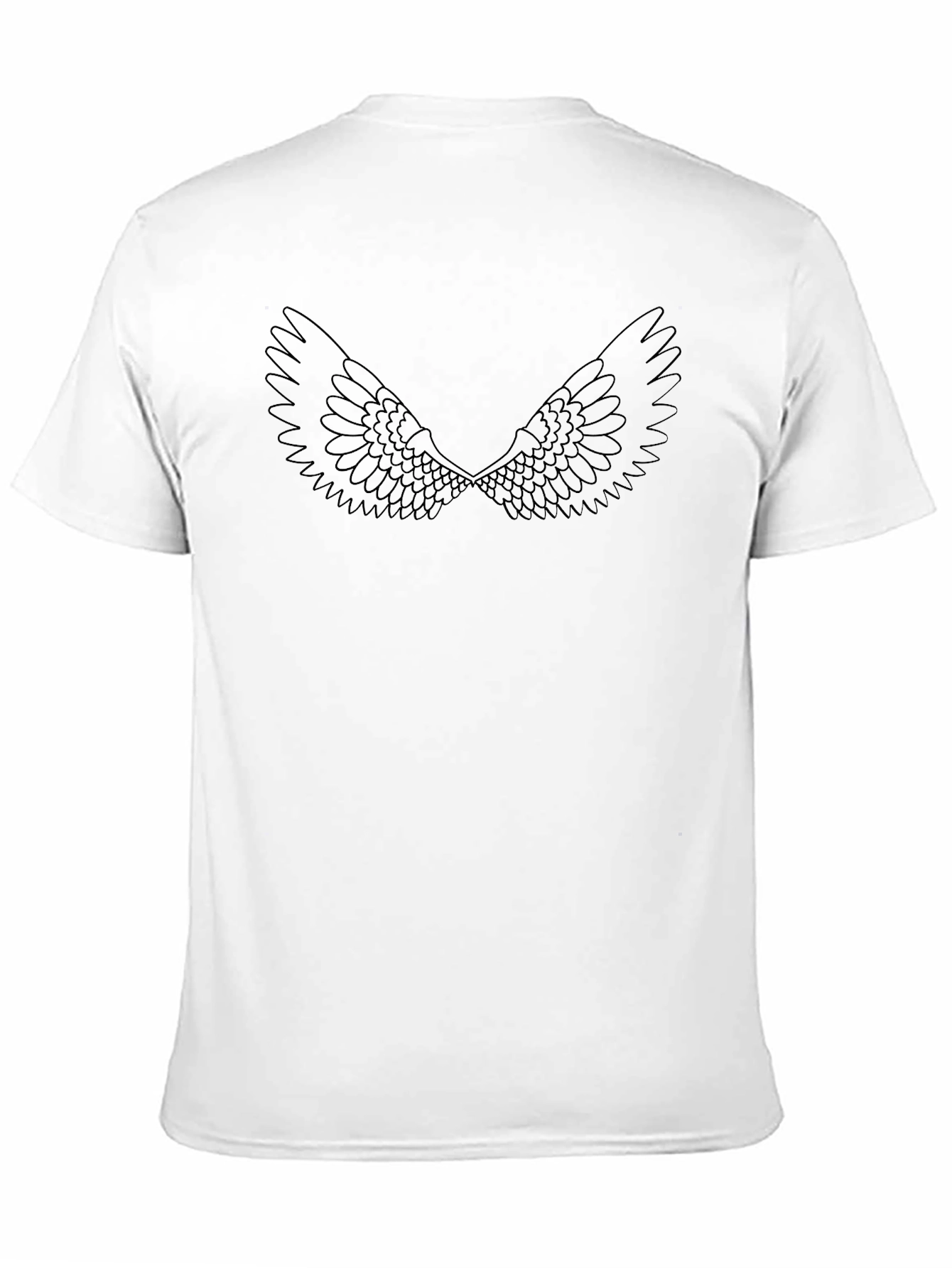 Black Wing Graphic Black T-Shirt for Men view 11