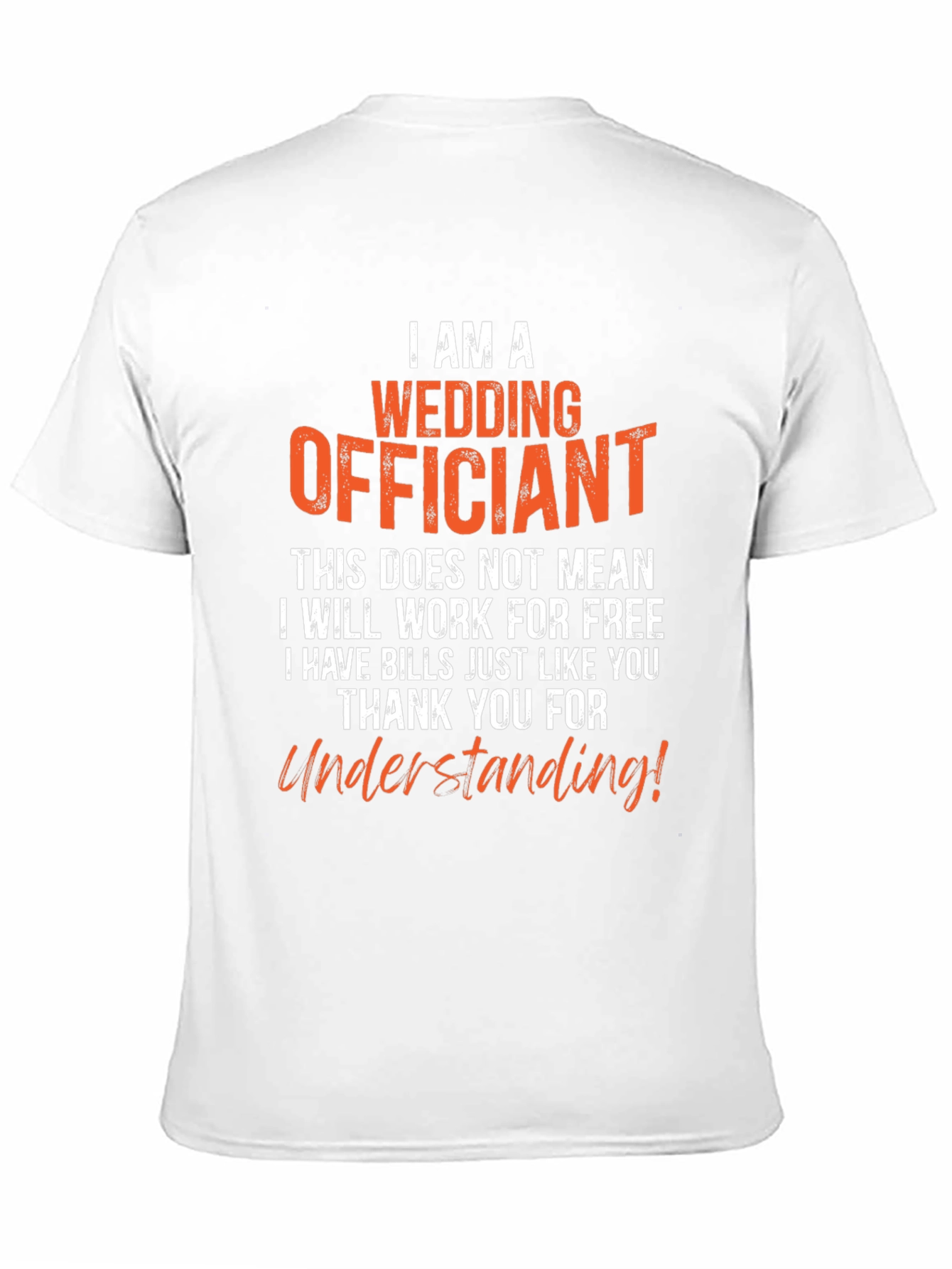 Black Wedding Officiant T-Shirt - Funny Ceremony Gift view 11