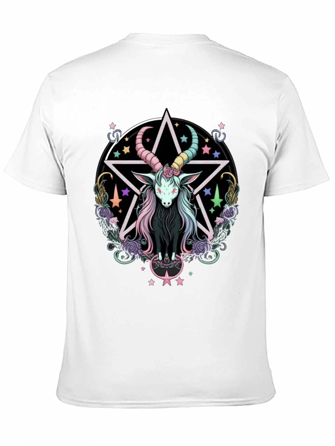 Black Pastel Goth Goat T-Shirt view 11