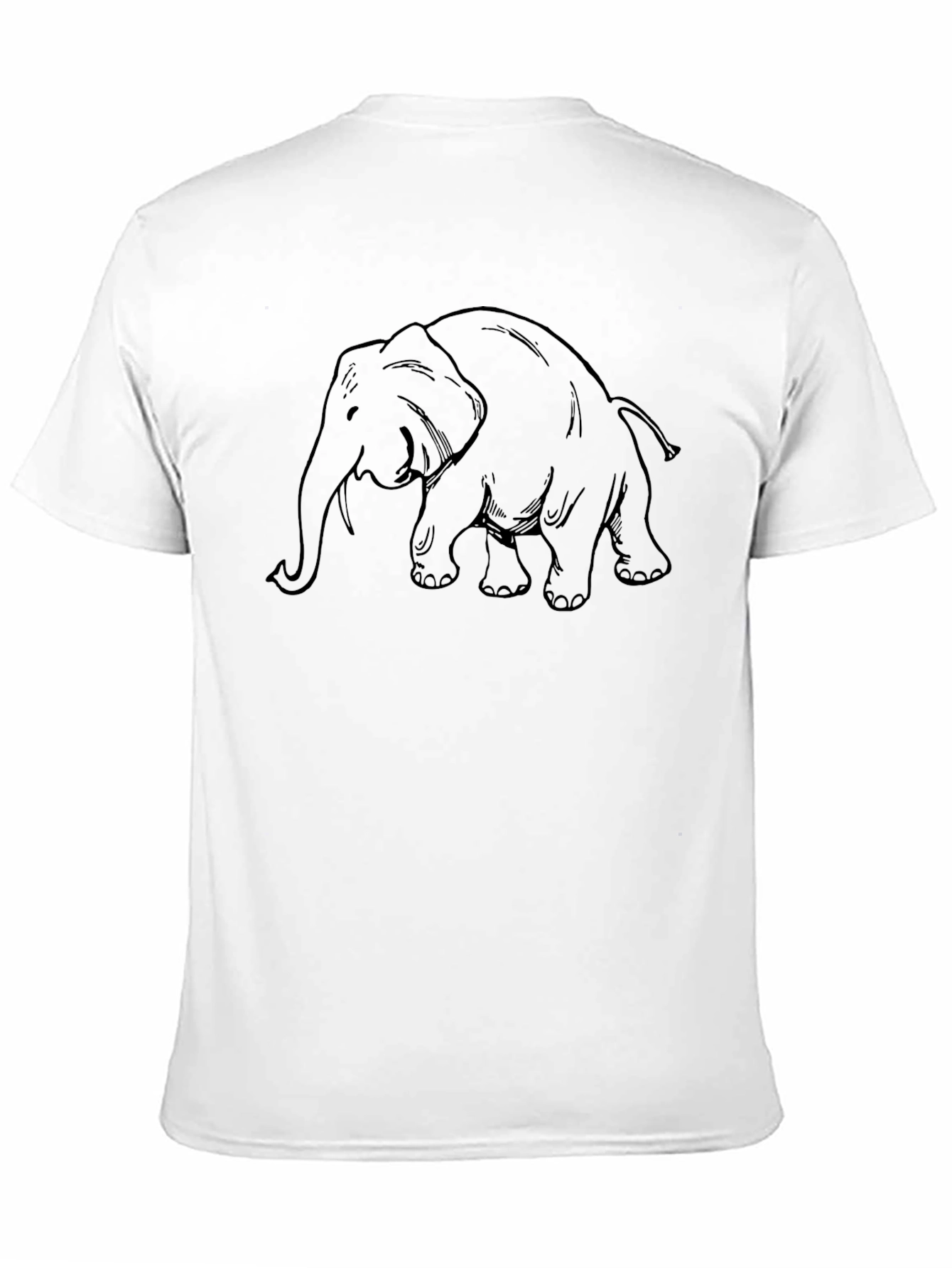 Black Elephant Graphic Tee - Black Casual T-Shirt view 11