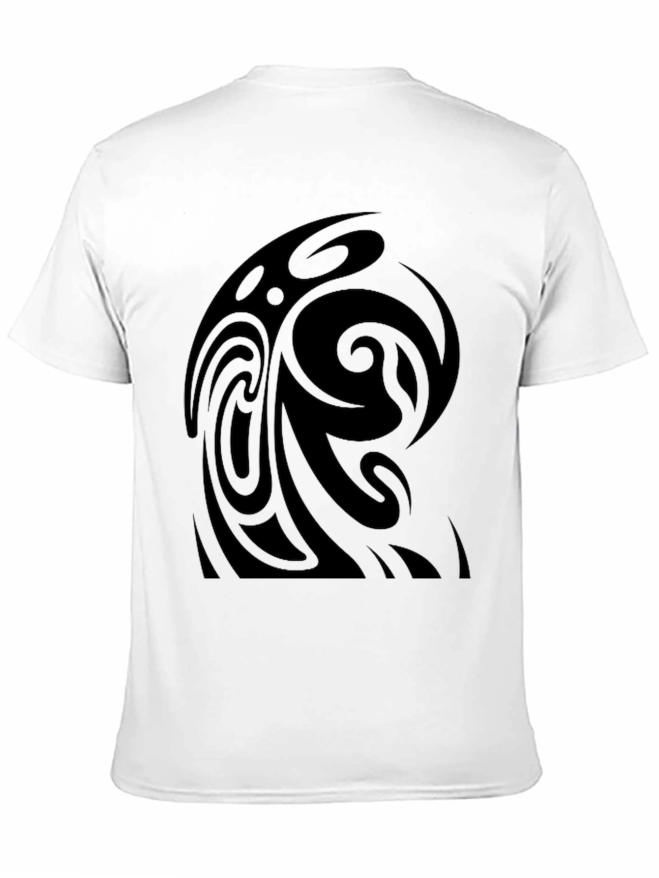Black Tribal Swirl Black T-Shirt view 11