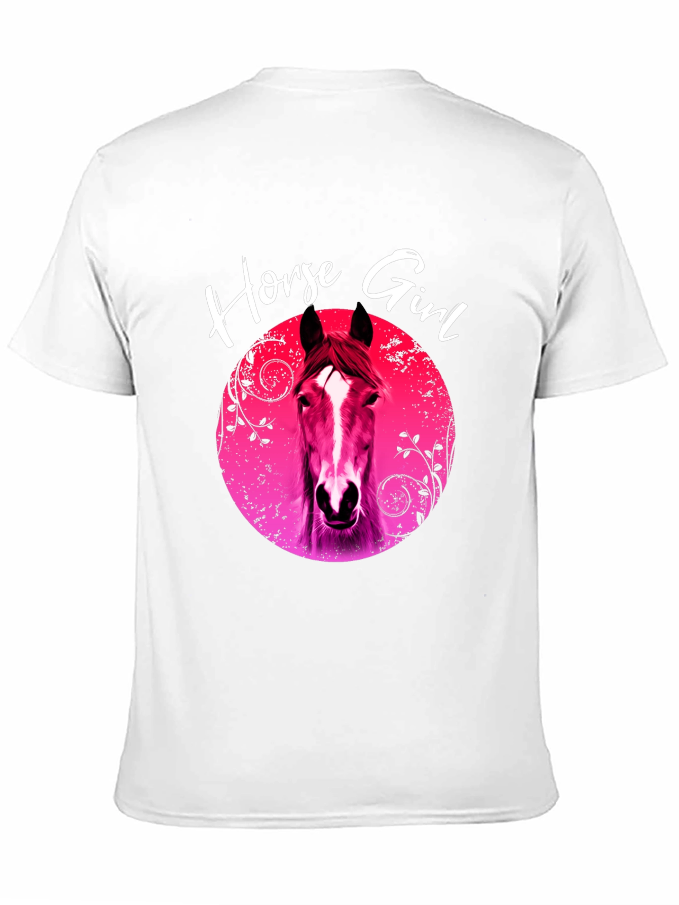 Black Horse Girl Graphic Tee - Black Unisex T-Shirt view 11