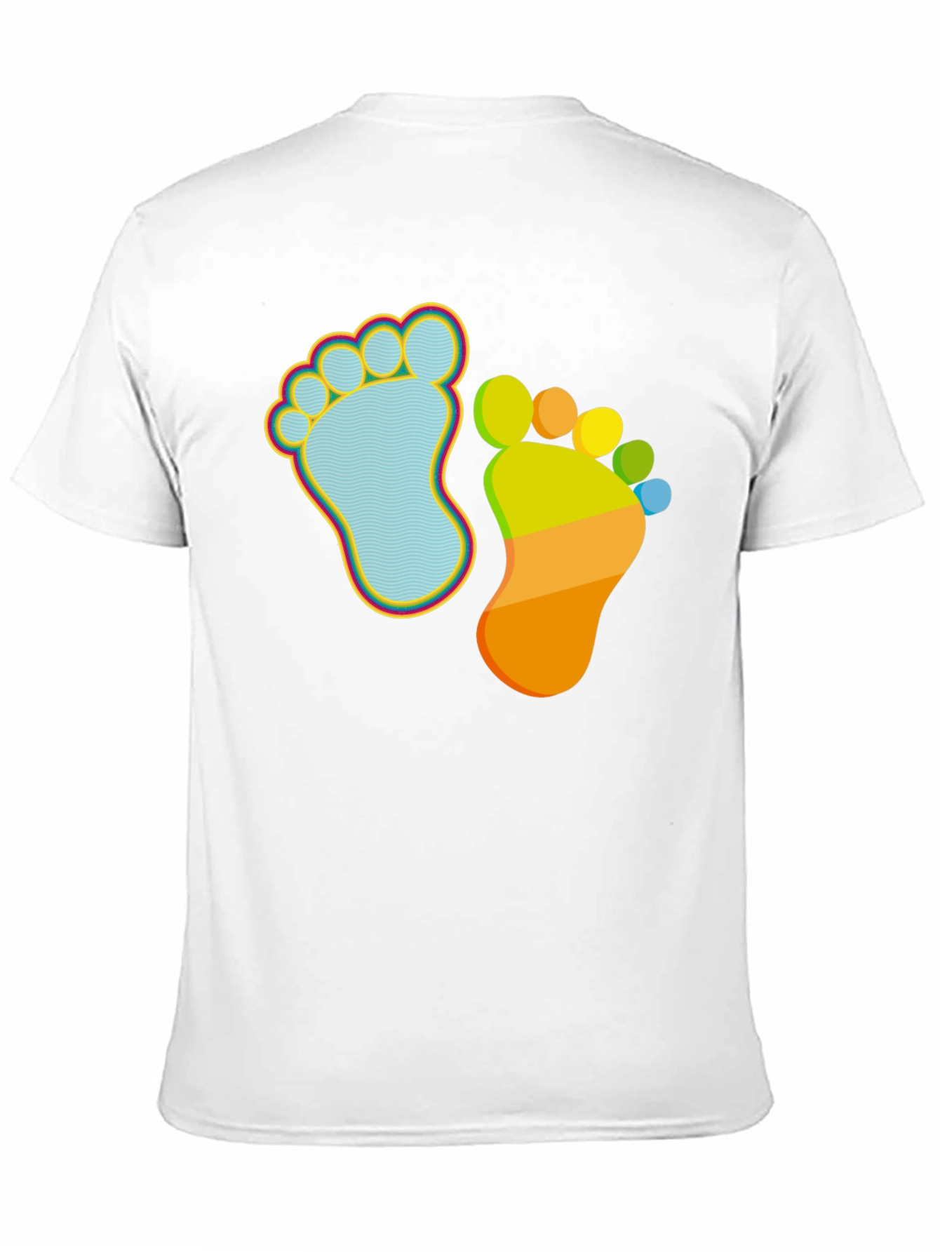 Black Whimsical Footprint Graphic Tee - Funky Feet Fashion view 11