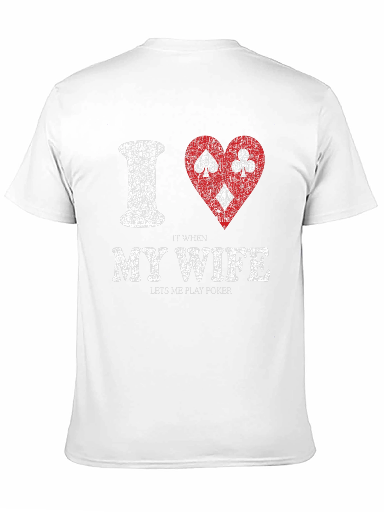 Black Funny Poker T-Shirt: I Love It When My Wife Lets Me Play view 11