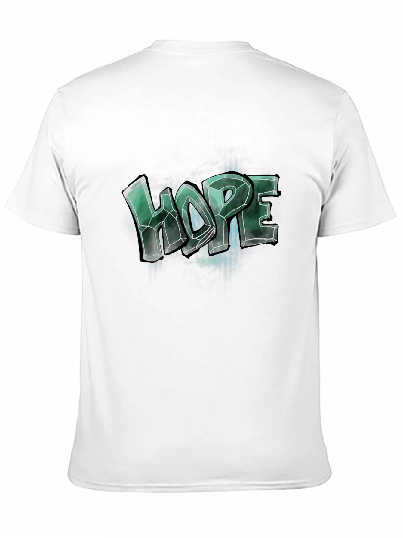Black Men's Graphic Tee - "Hope" Design - Casual Black T-Shirt view 11