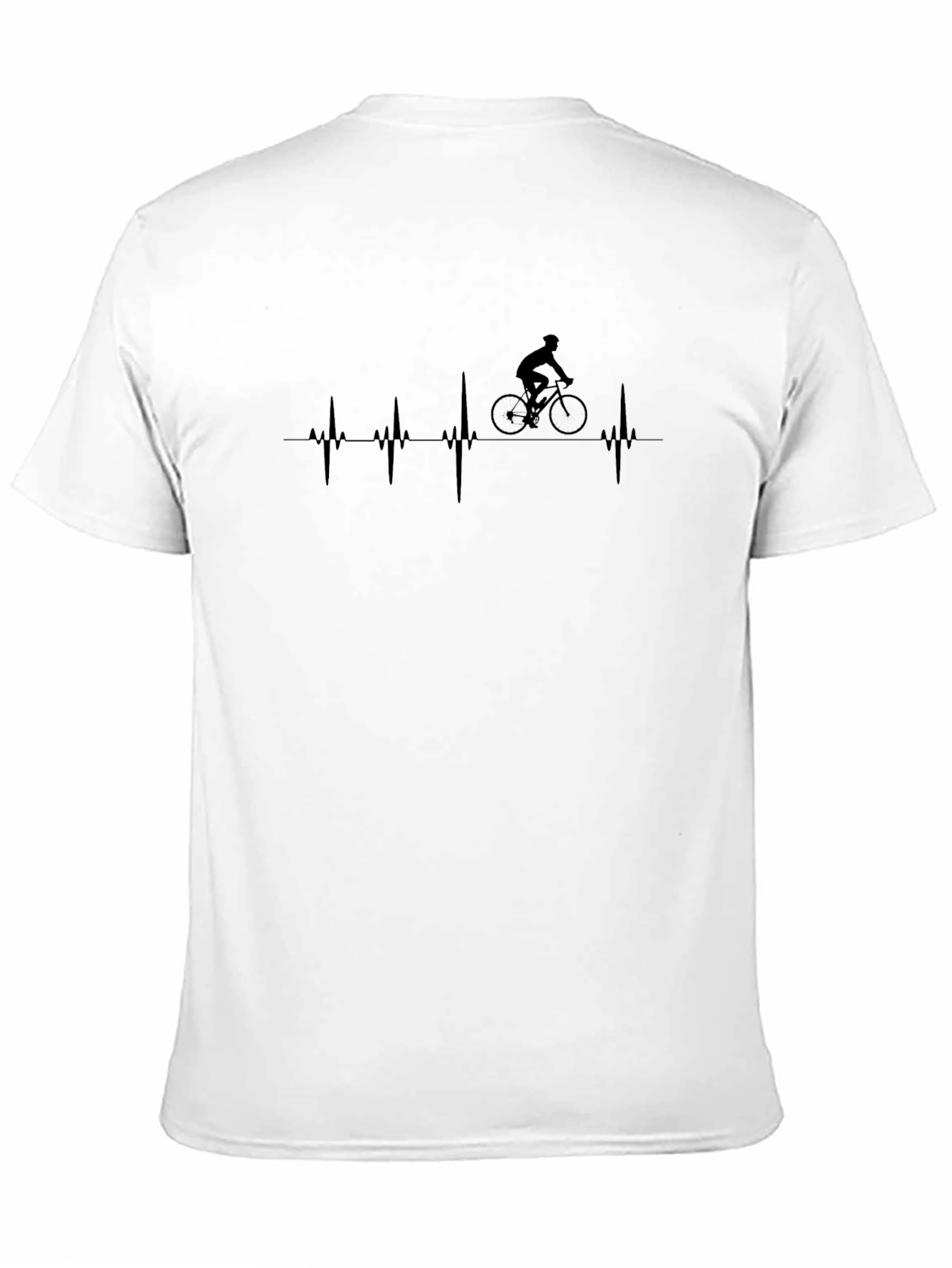 Black Cycling Heartbeat T-Shirt - Black view 11