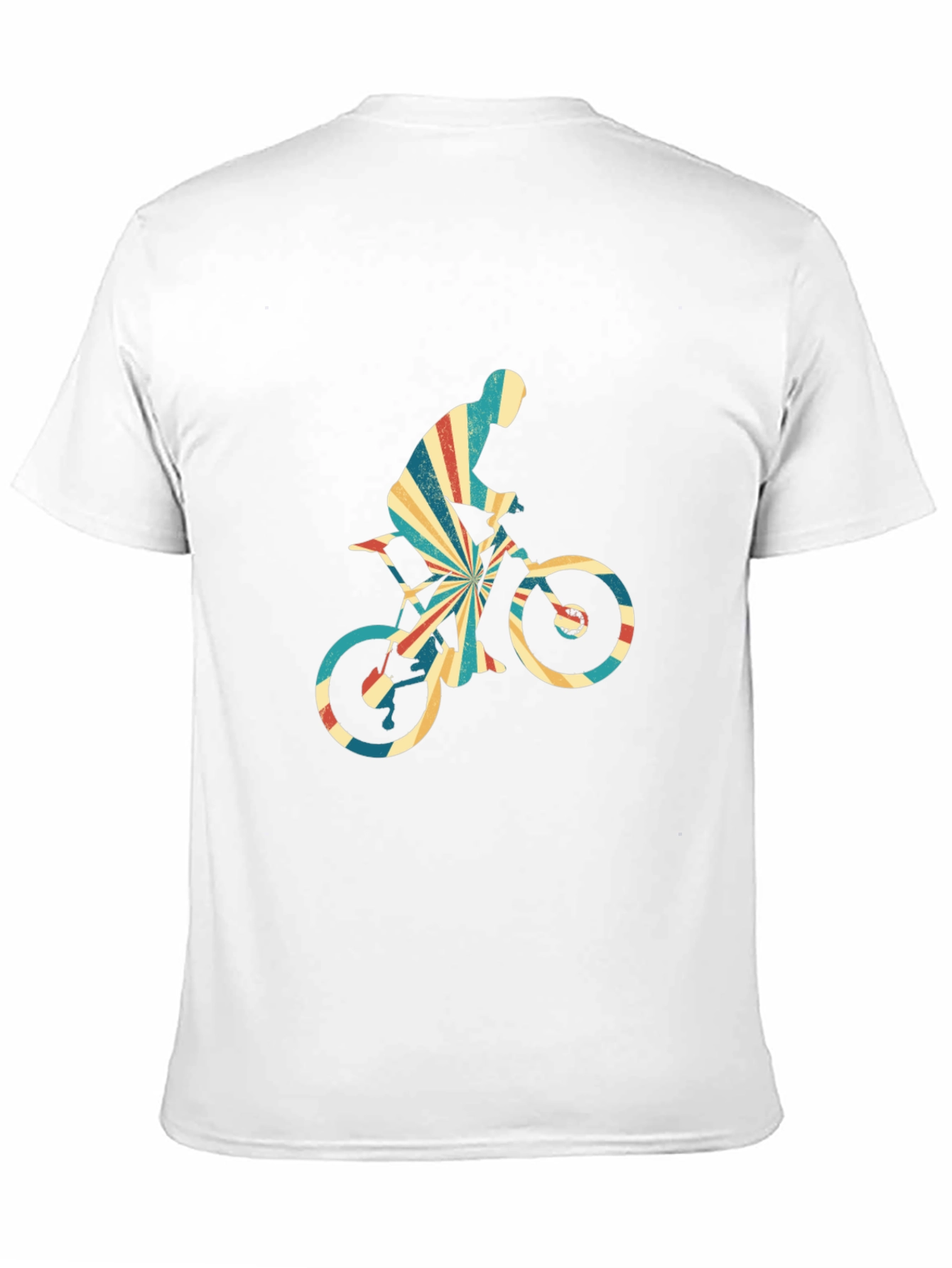 Black Retro Cycling T-Shirt - Mountain Bike Rider Design view 11
