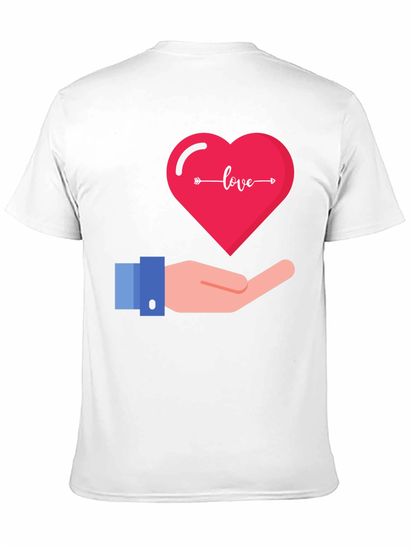 Black Love Heart in Hand Graphic T-Shirt - Stylish Valentine's Day Tee view 11