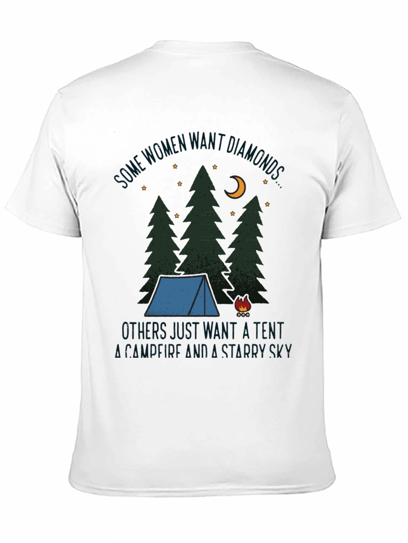 Camping Tent Starry Sky Graphic Tee - 11