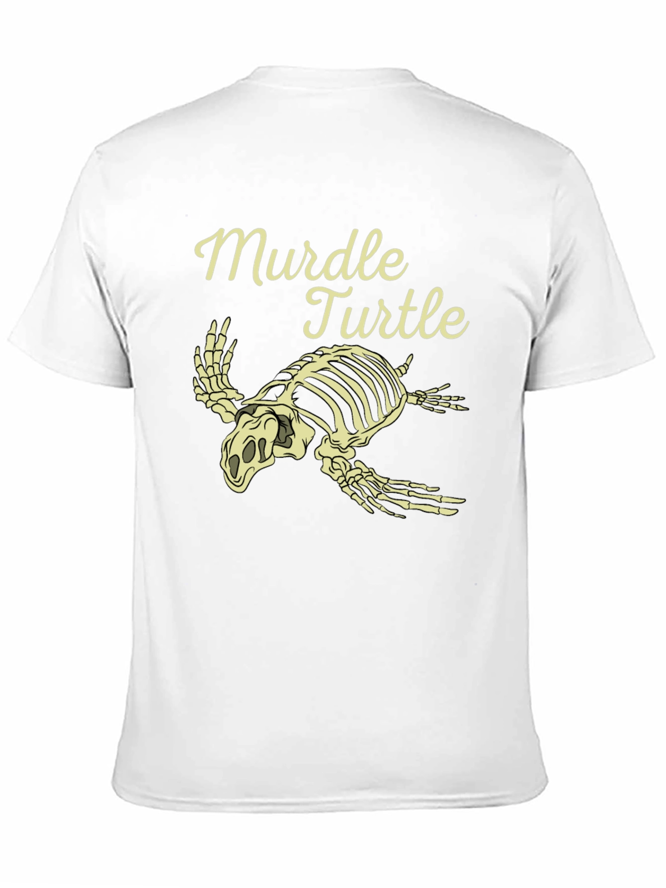 Black Murdel Turtle Skeleton Graphic Tee view 11
