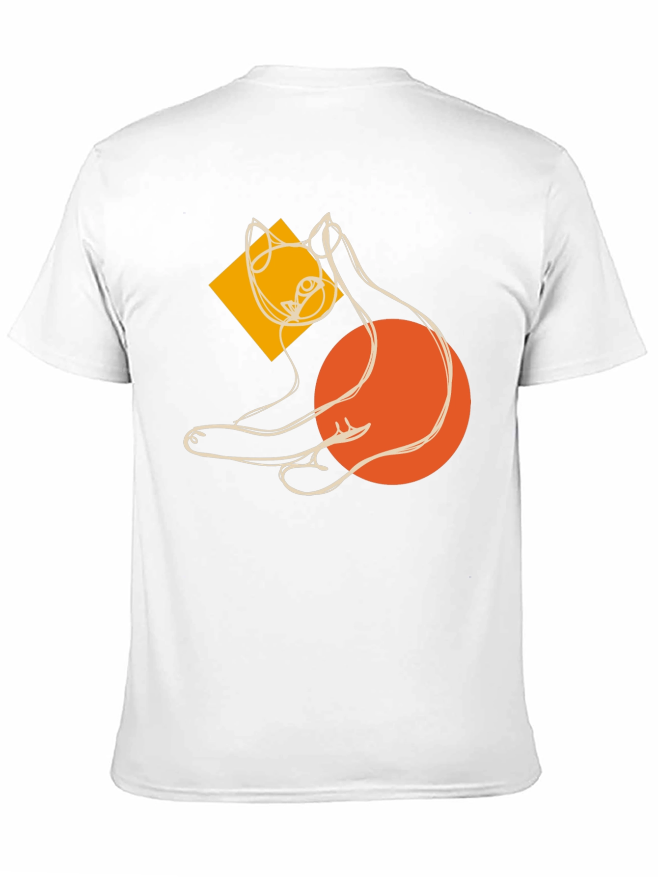 Black Abstract Cat Graphic T-Shirt - Stylish Modern Tee view 11