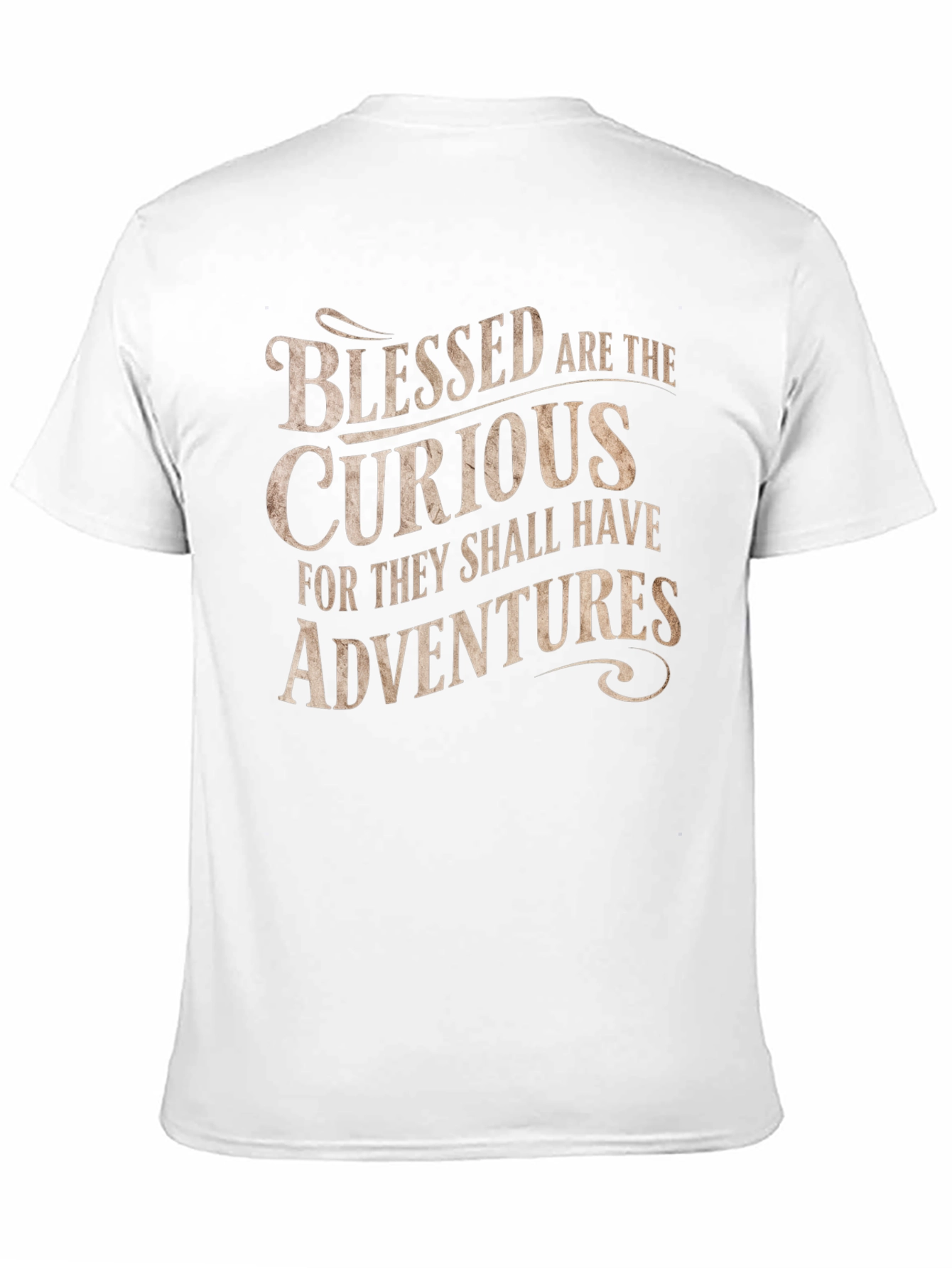 Black Blessed are the Curious T-Shirt - Adventure Seeker view 11