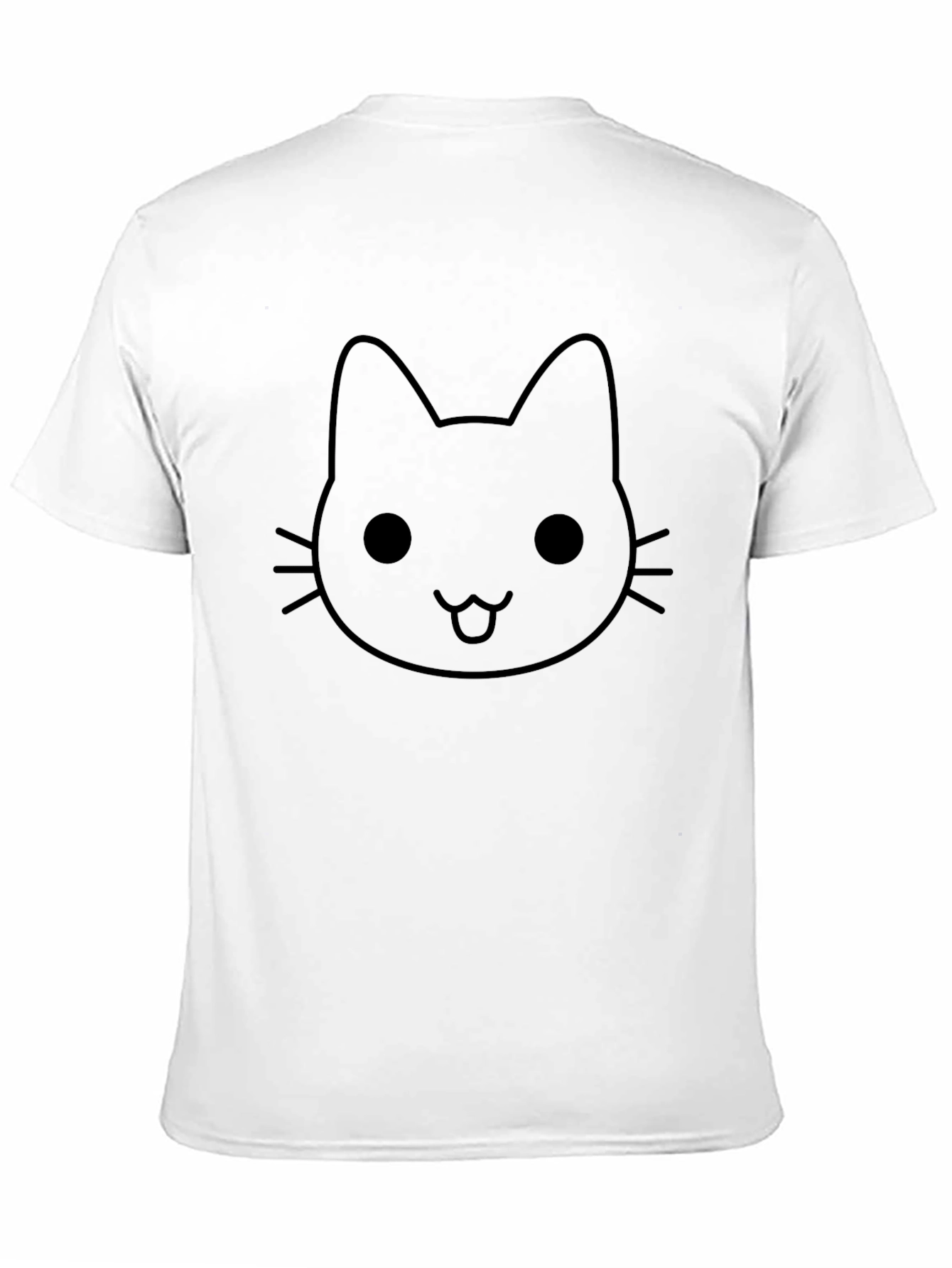 Black Cute Cat Graphic Tee - Soft Cotton Blend view 11