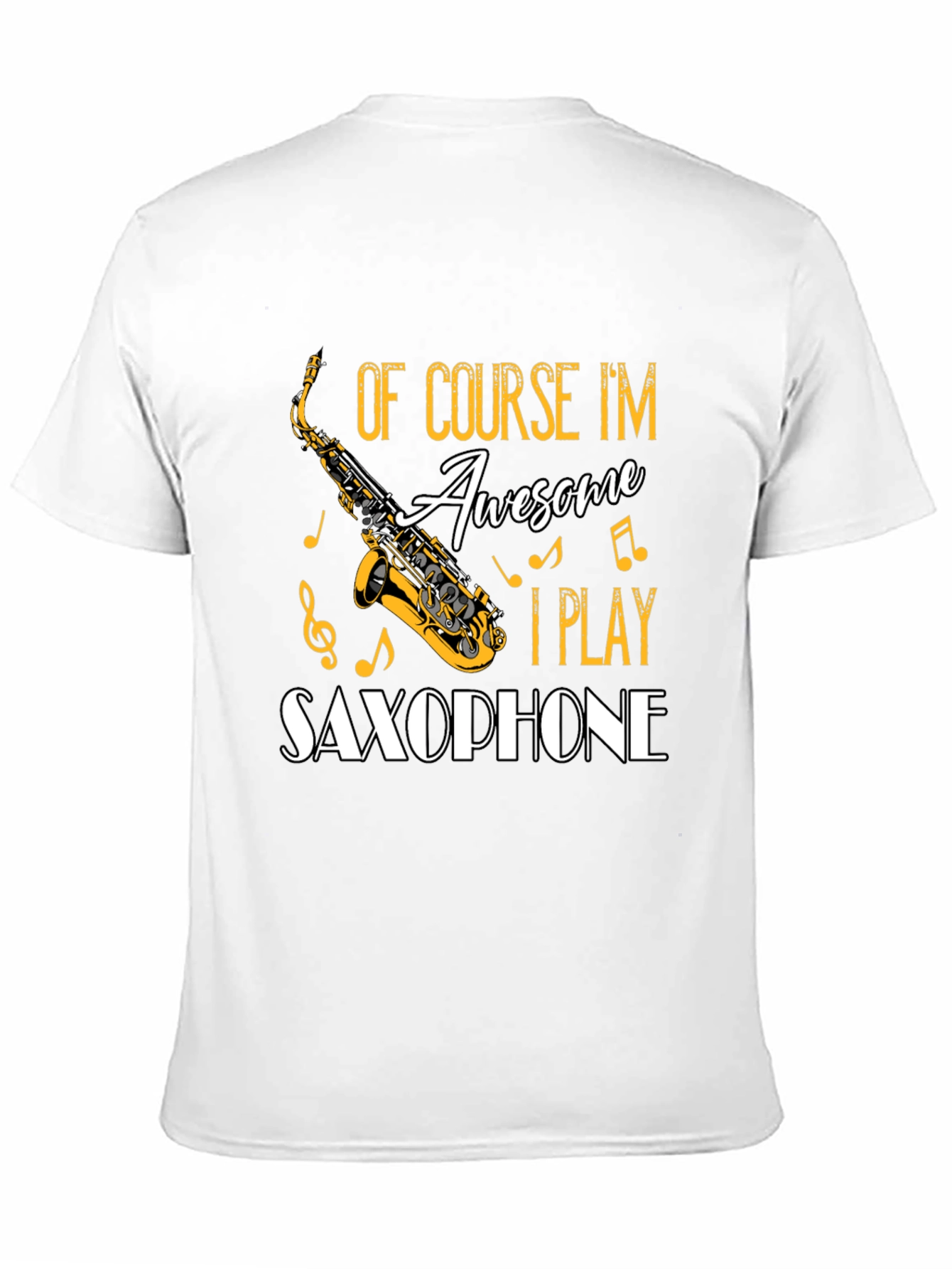 Black Saxophone Player Graphic T-Shirt - Awesome Musician Tee view 11