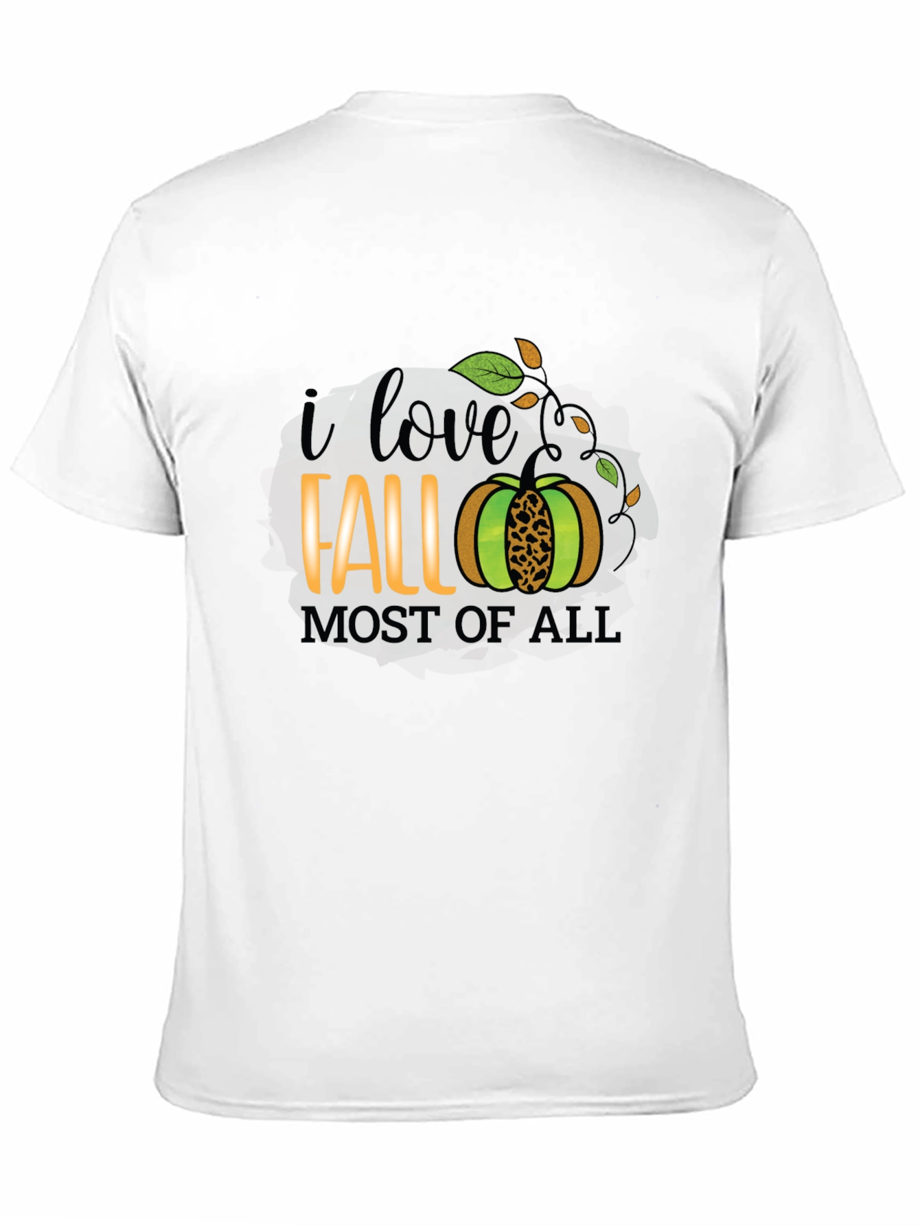 Black I Love Fall Most of All T-Shirt - Autumn Graphic Tee view 11