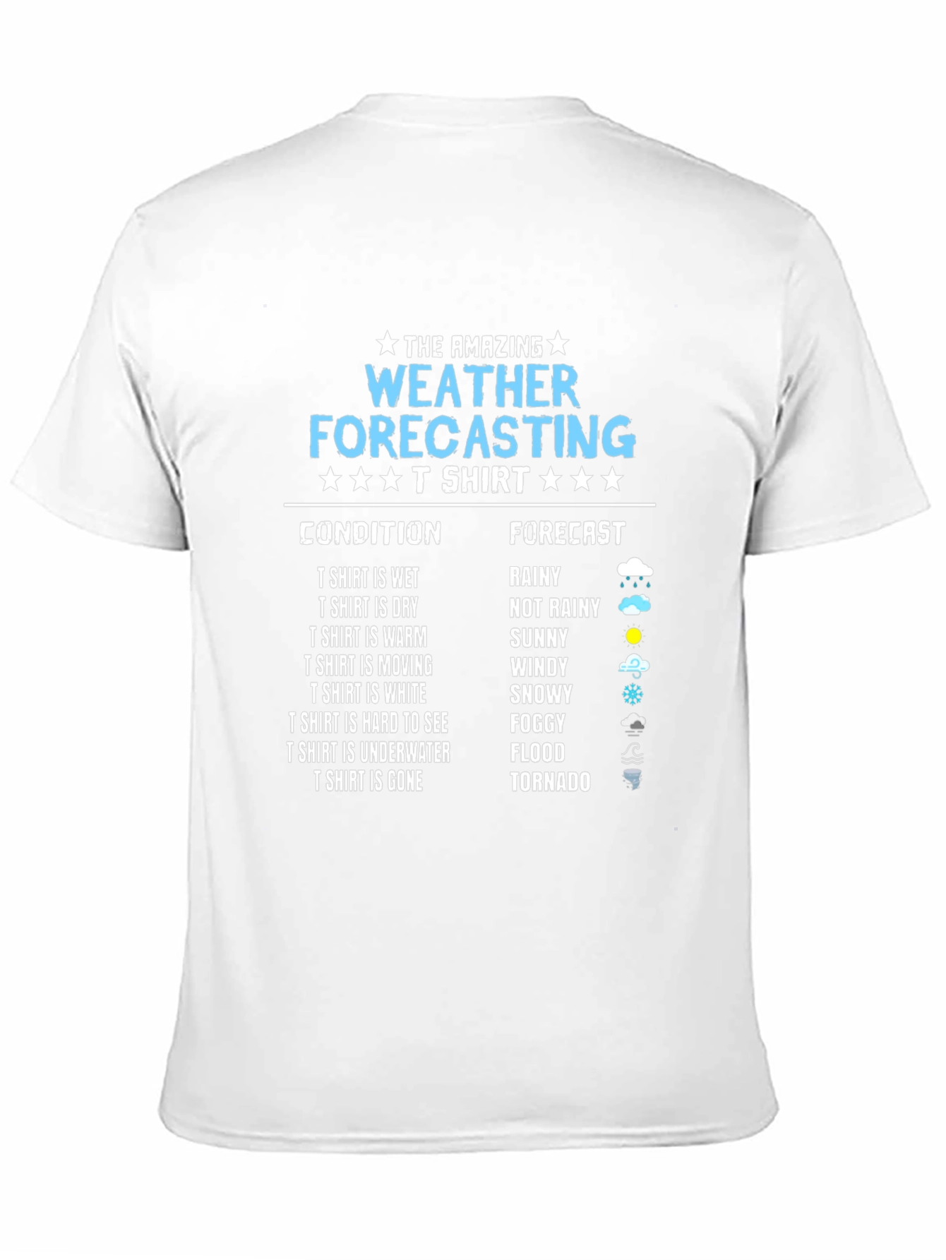 Black Amazing Weather Forecasting T-Shirt view 11