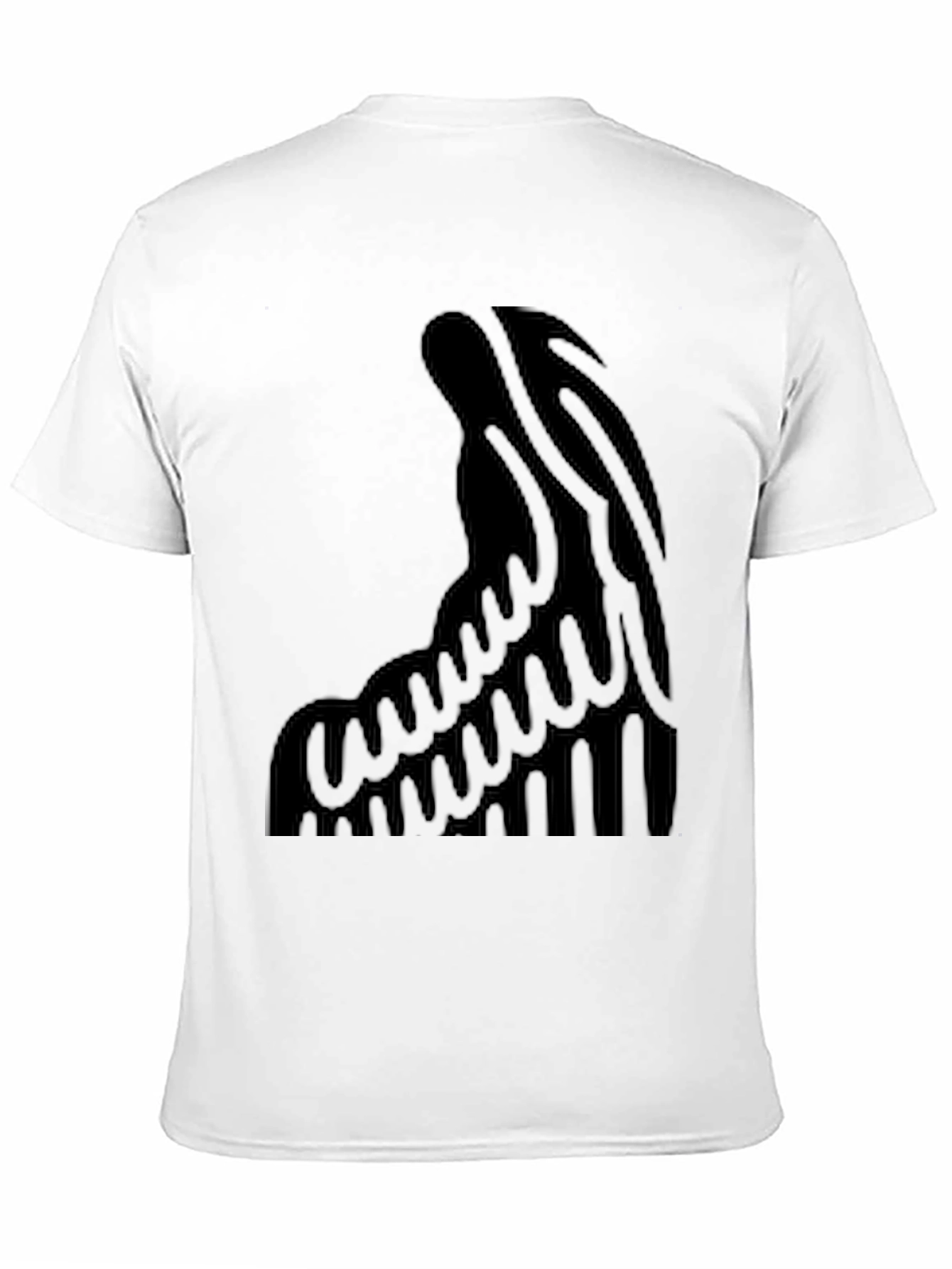 Black Black Graphic Tee - Abstract Design view 11