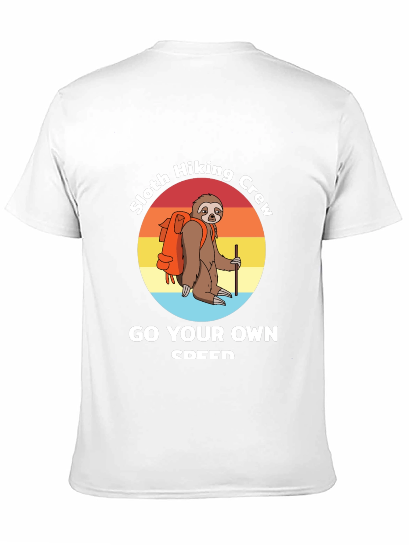Black Sloth Hiking Crew T-Shirt: Go Your Own Speed! view 11