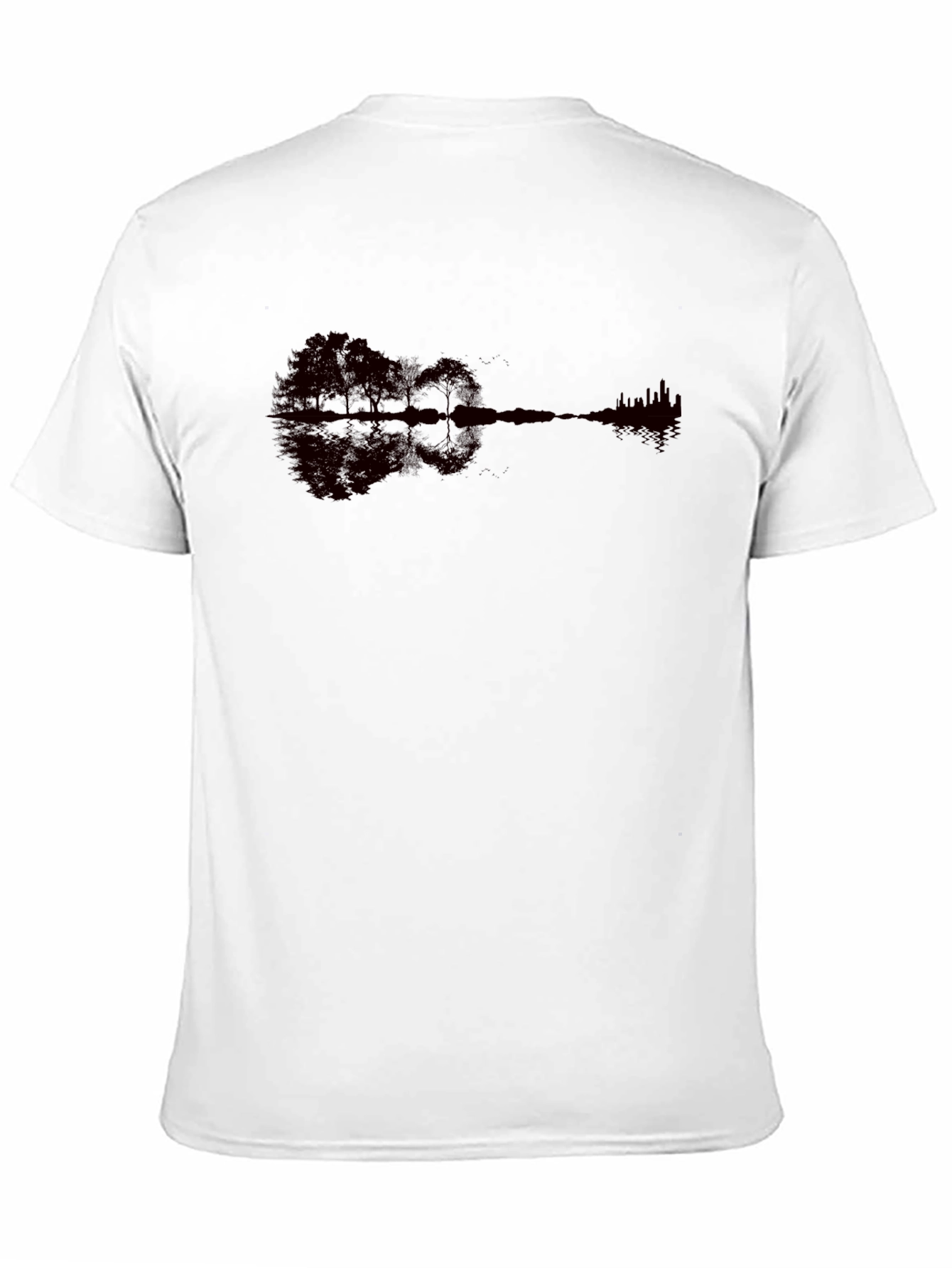 Black Nature Guitar Graphic Tee - Black view 11