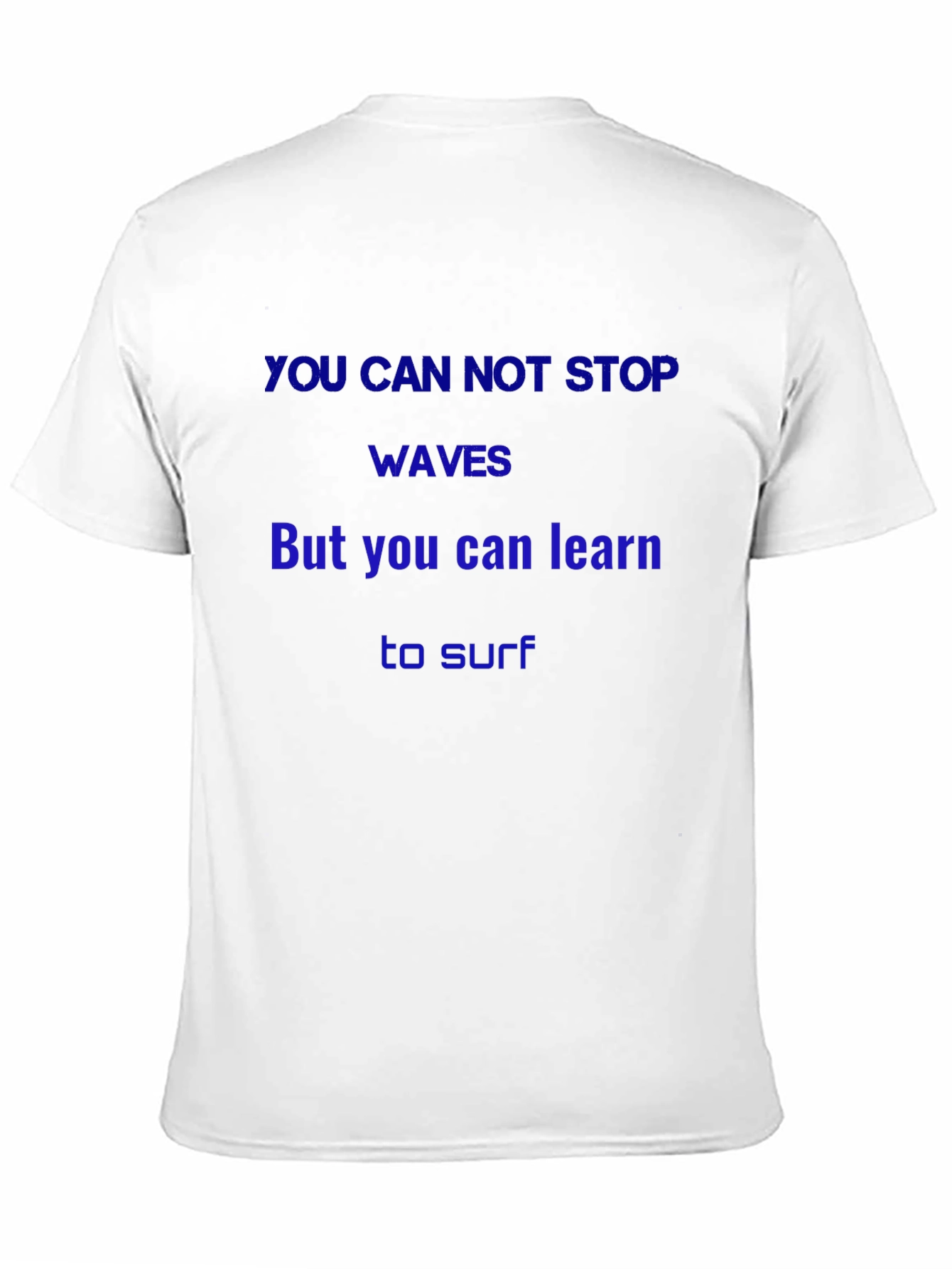 Black Inspirational Waves Graphic T-Shirt - Learn to Surf view 11