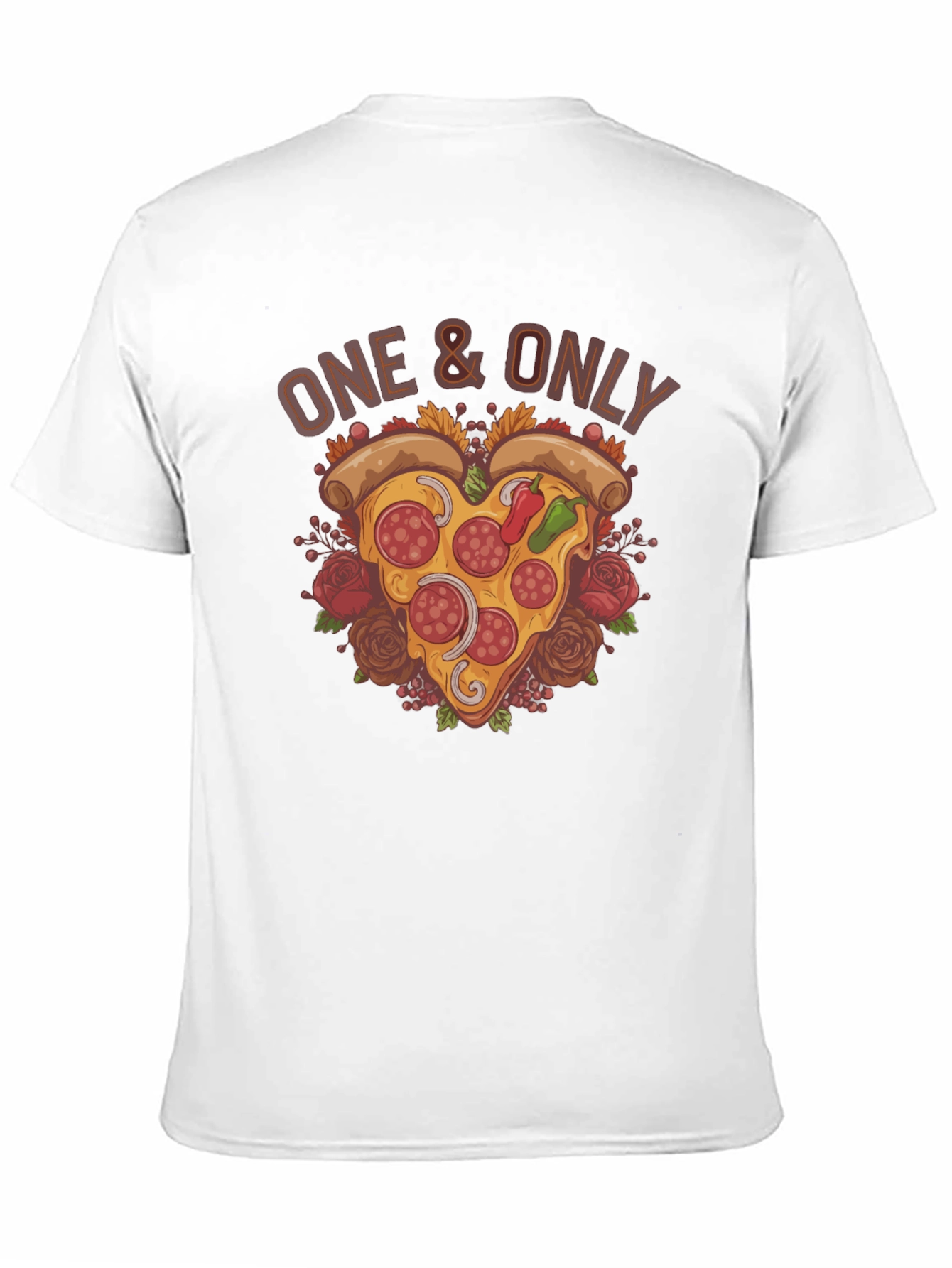 Black One & Only Pizza Heart Graphic T-Shirt view 11