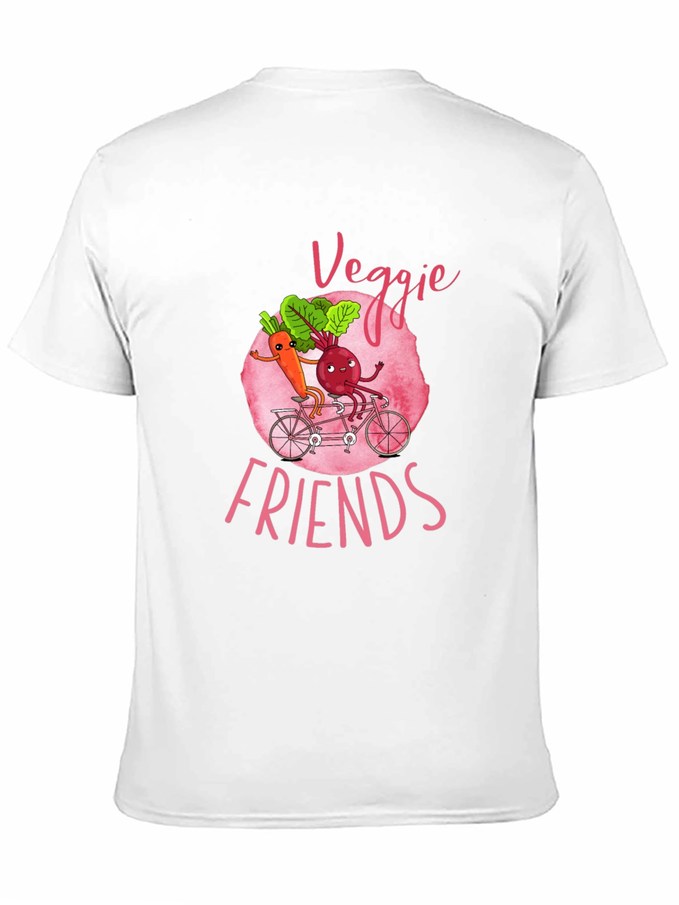 Black Veggie Friends Graphic T-Shirt - Cute Cartoon Design view 11