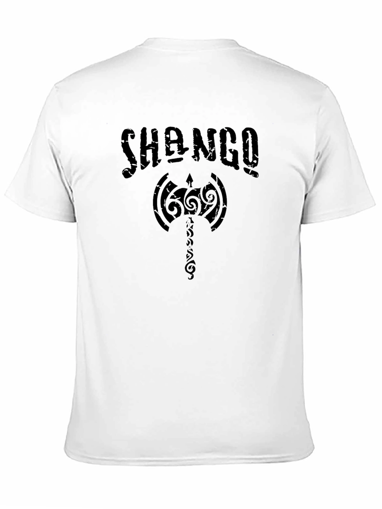 Black Shango Orisha Black Graphic T-Shirt view 11