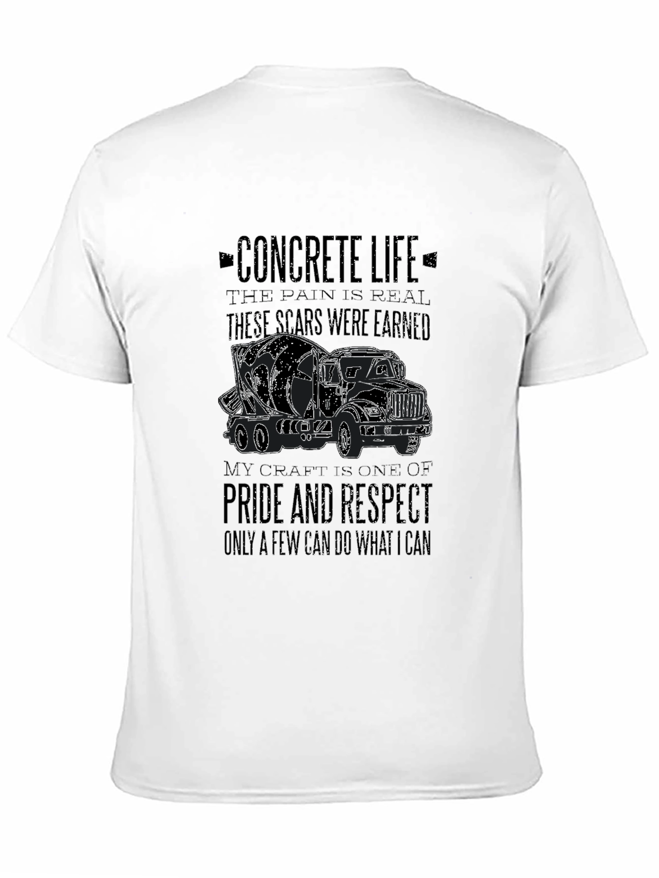 Black Concrete Life T-Shirt view 11