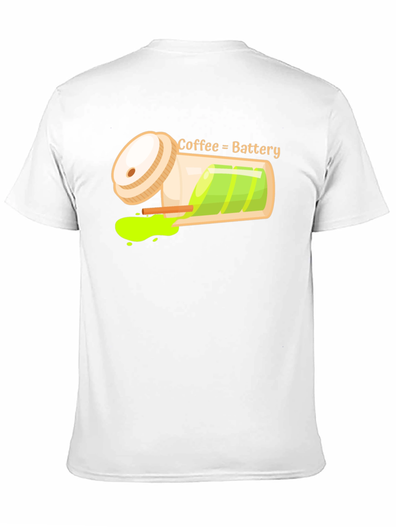 Black Coffee Battery Graphic T-Shirt - Recharge Your Day! view 11