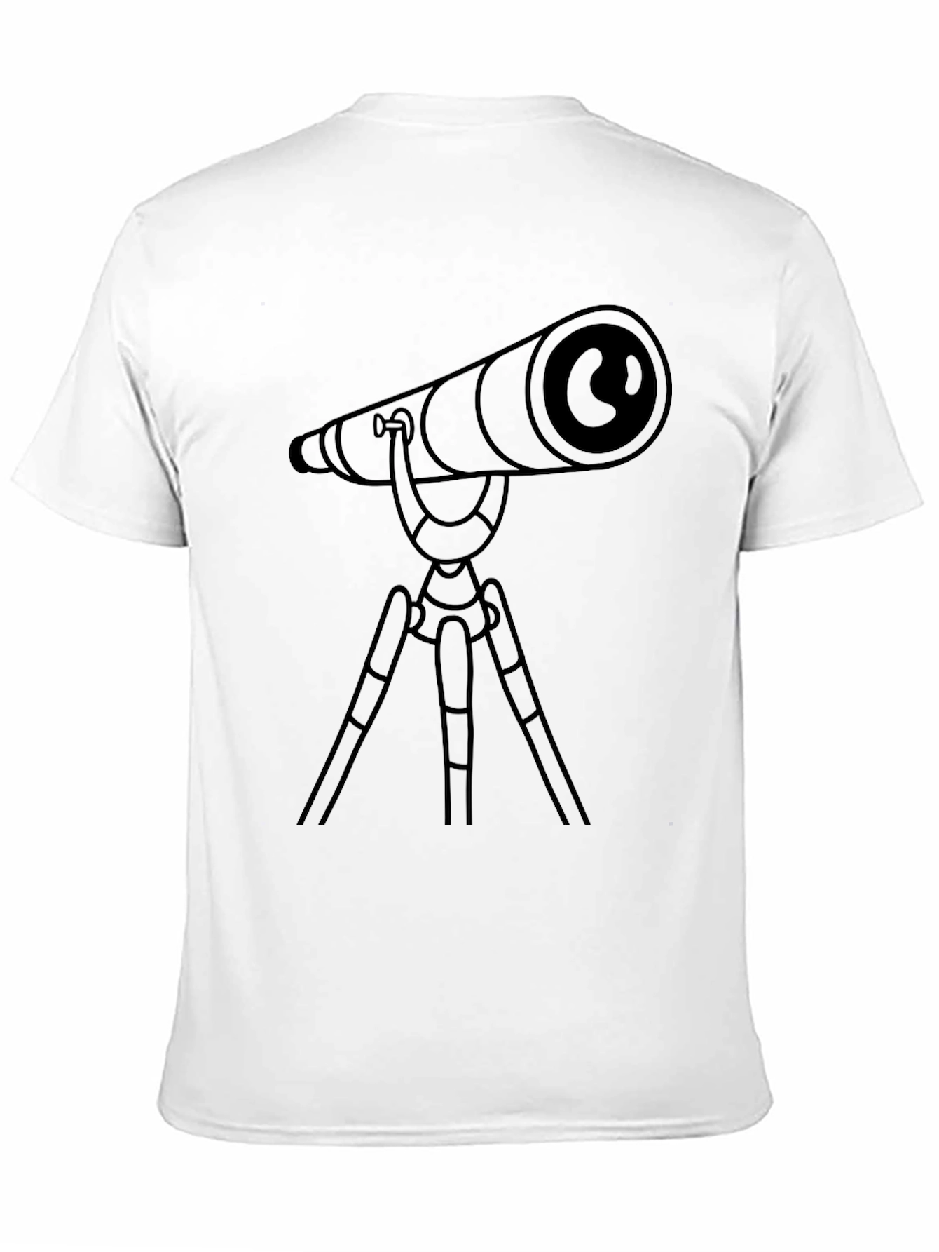 Black Telescope Graphic Tee - Explore the Universe in Style view 11