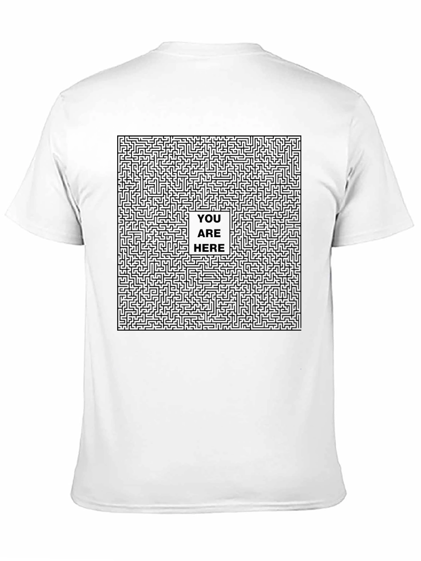 Black Maze T-Shirt - 'You Are Here' Graphic Tee view 11