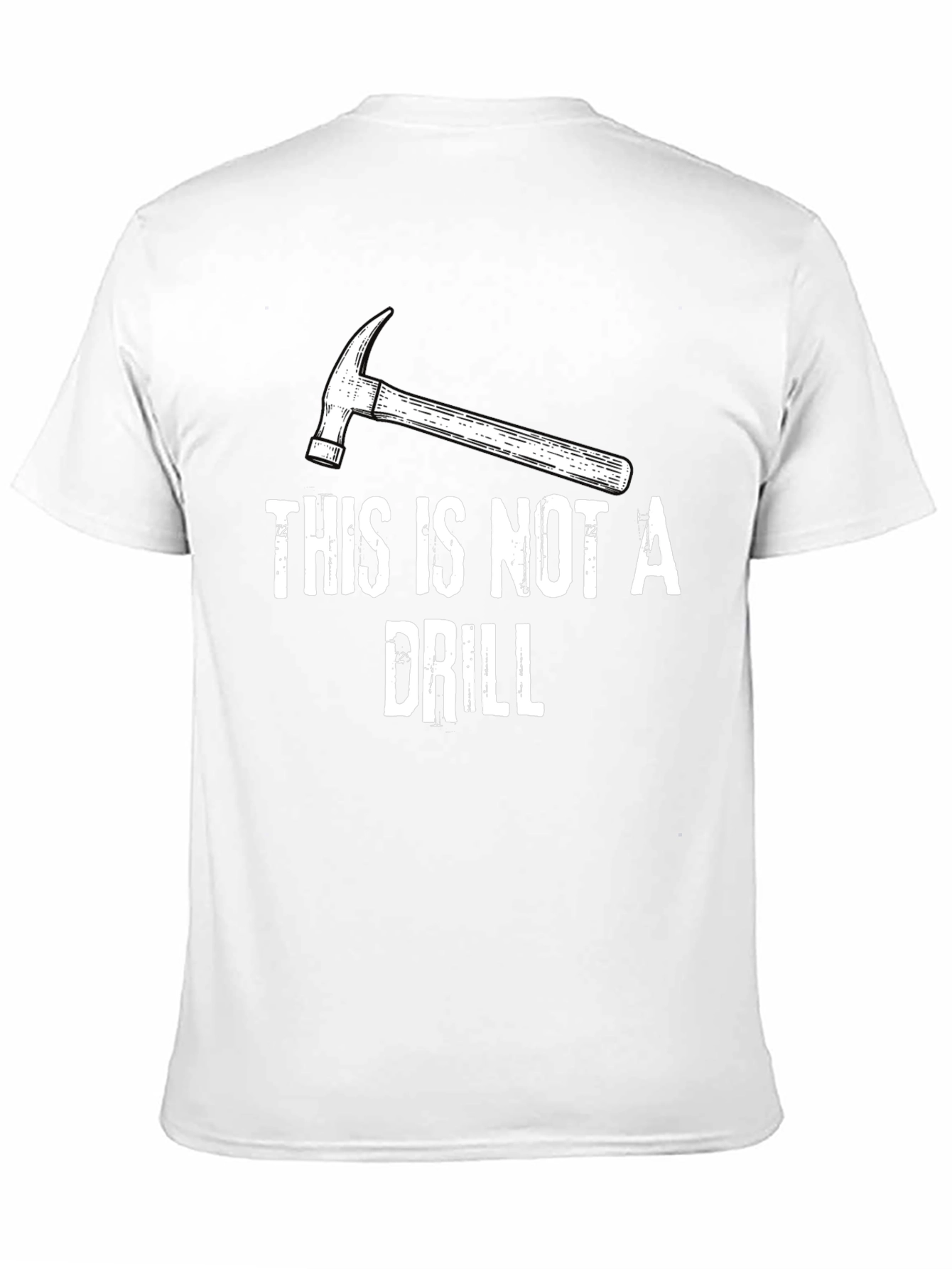 Black This Is Not A Drill Hammer Graphic T-Shirt view 11