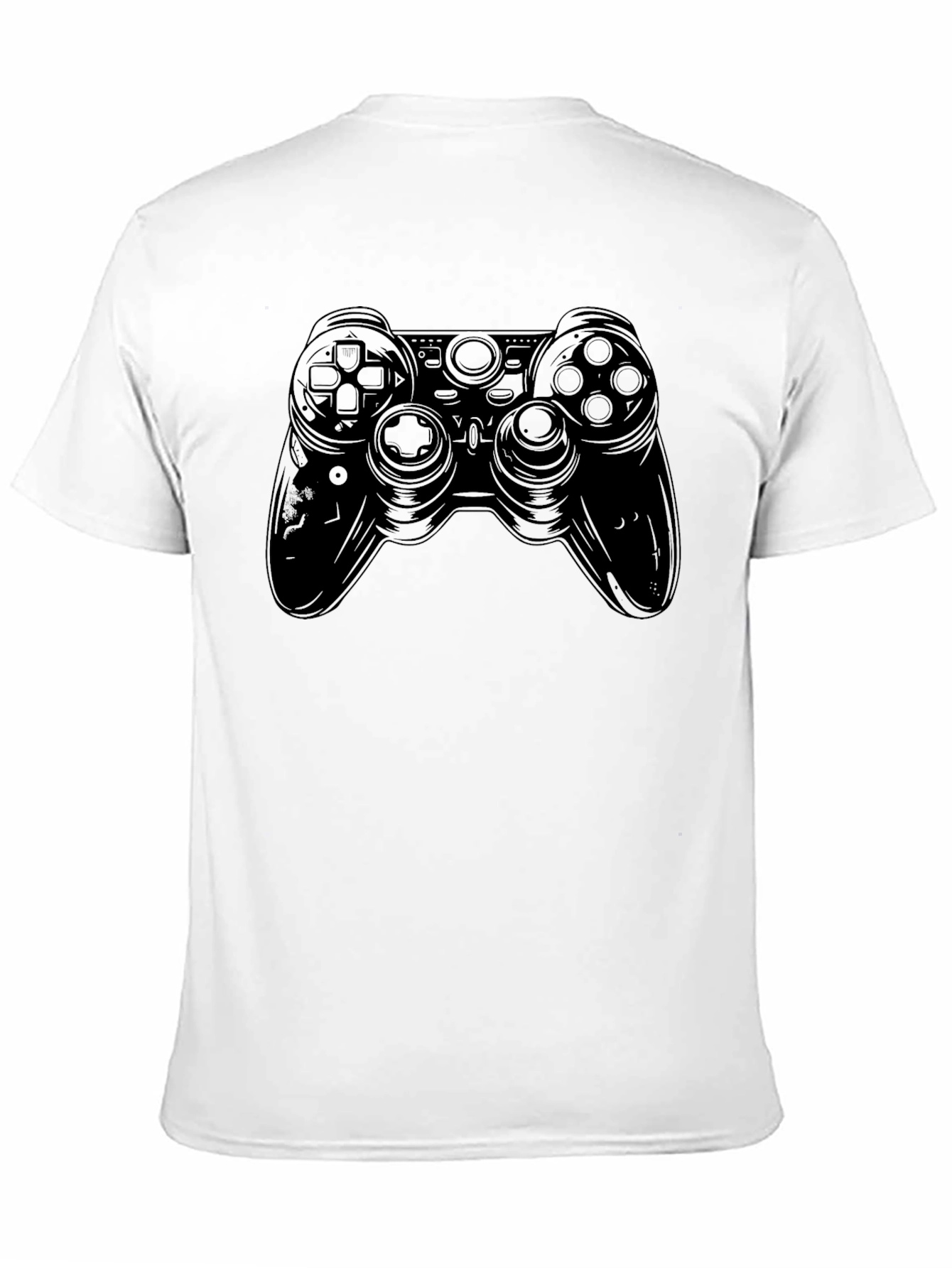 Black Gaming Controller Graphic Tee - Black view 11
