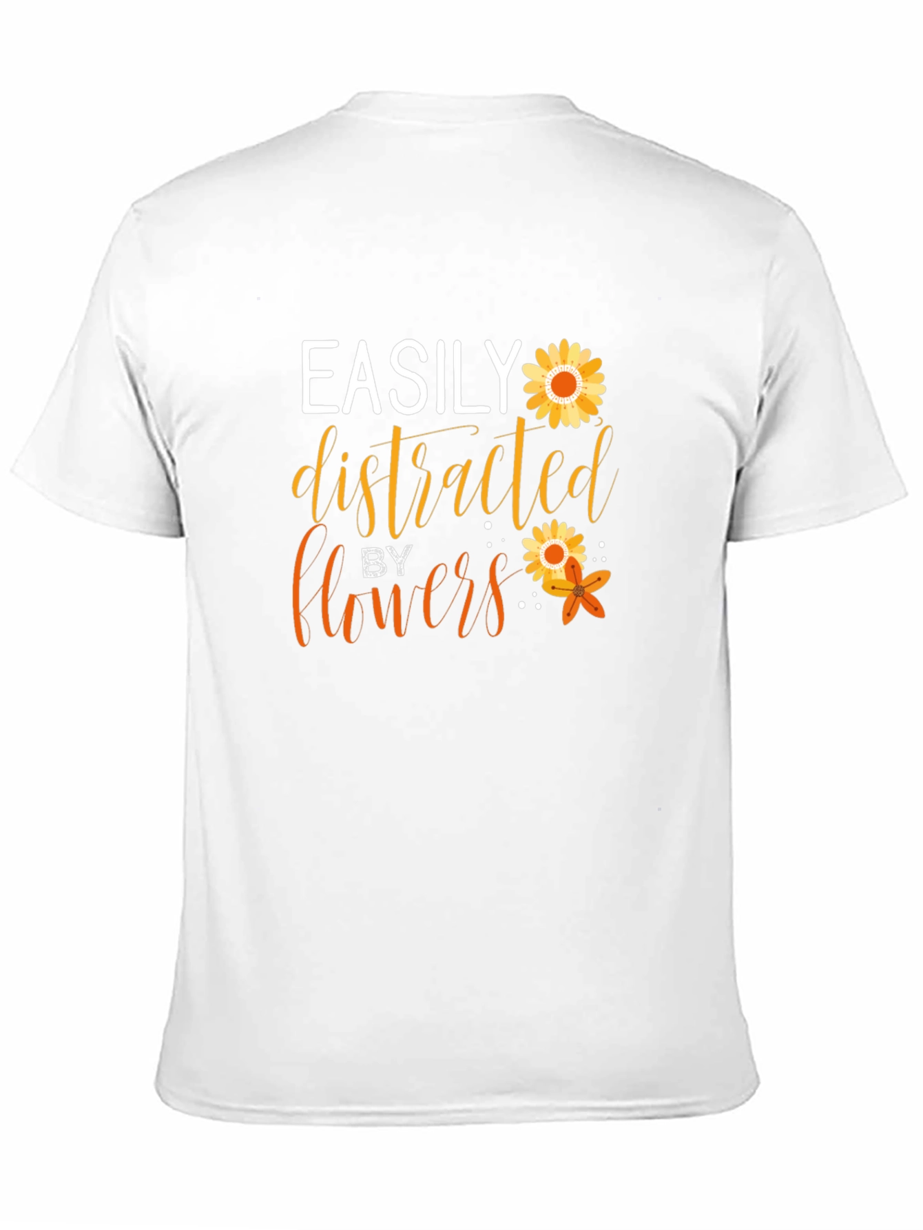 Black Easily Distracted By Flowers Graphic Tee view 11