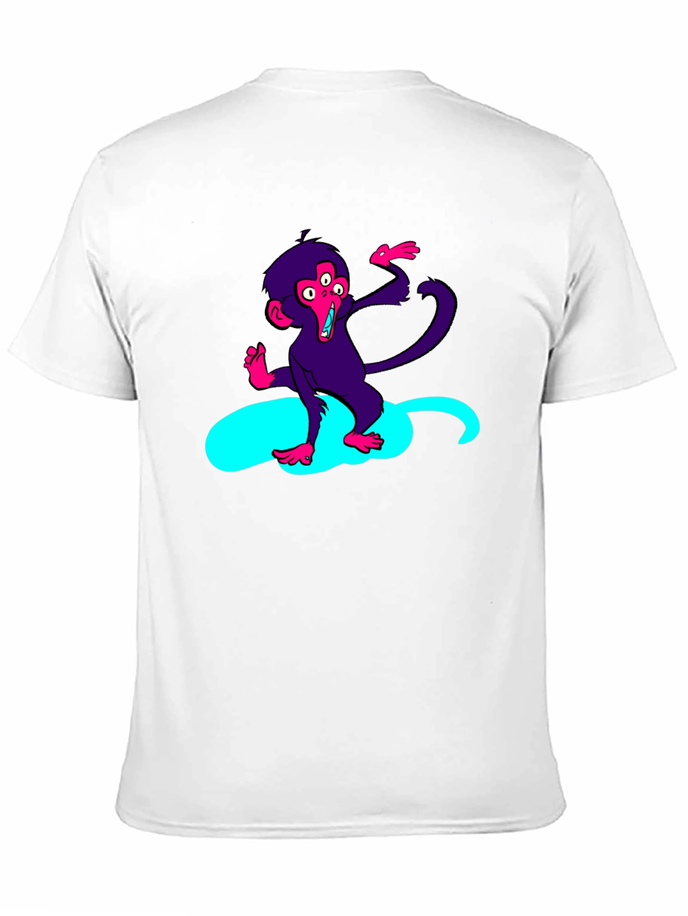 Black Three-Eyed Monkey Graphic Tee - Black Cotton T-Shirt view 11