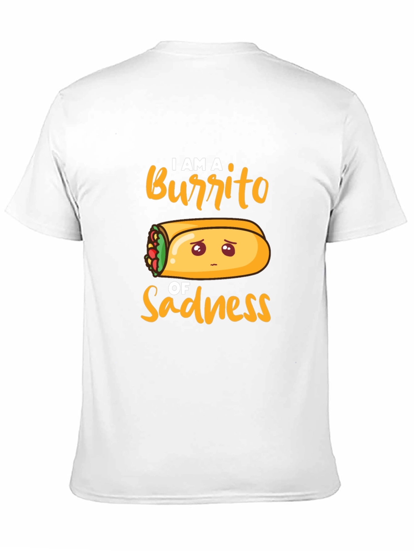 Black Sad Burrito Graphic T-Shirt - Unisex Cotton Tee view 11