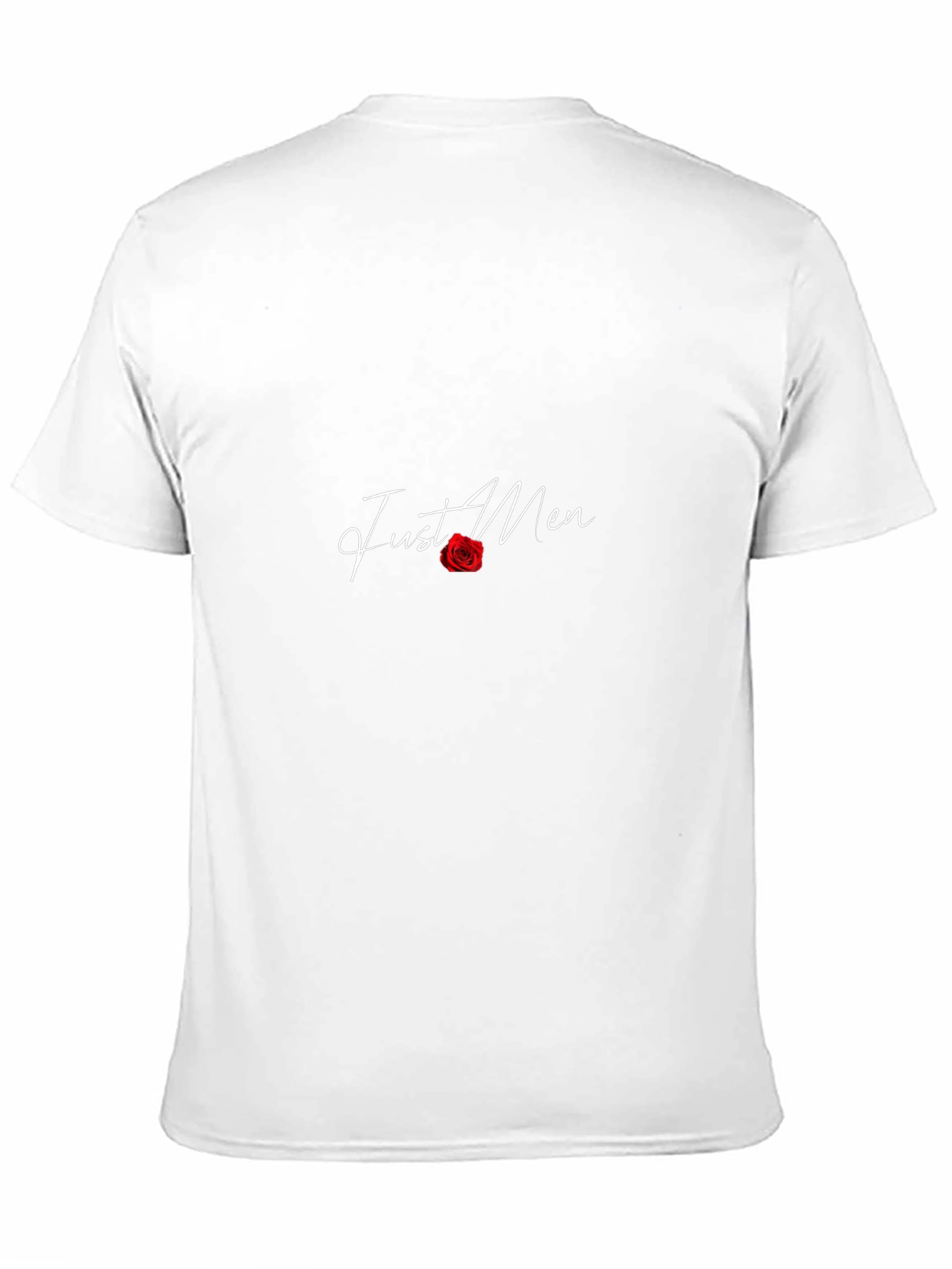 Black Just Men Black T-Shirt with Rose Detail view 11