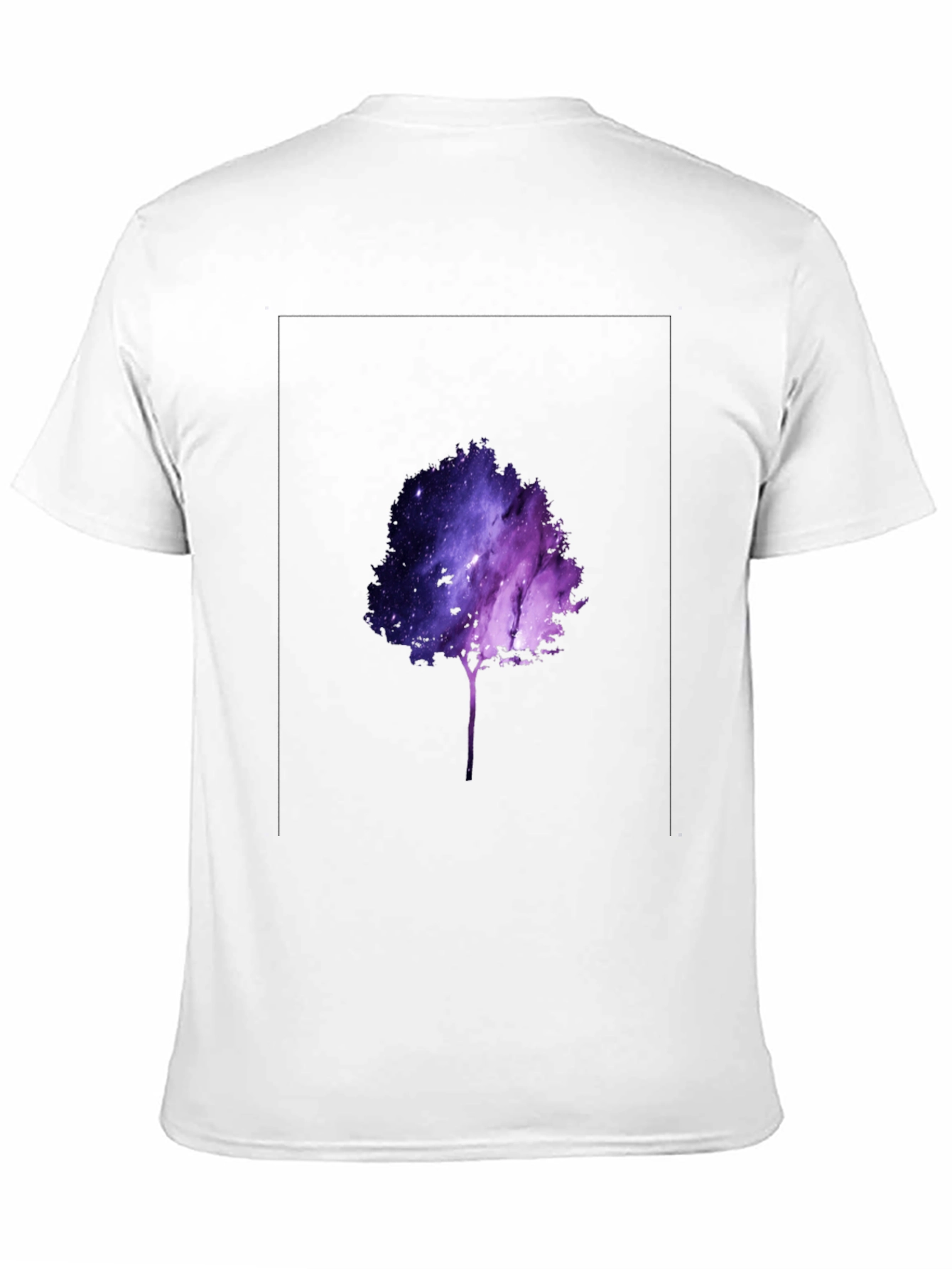 Black Galaxy Tree Graphic Black T-Shirt view 11