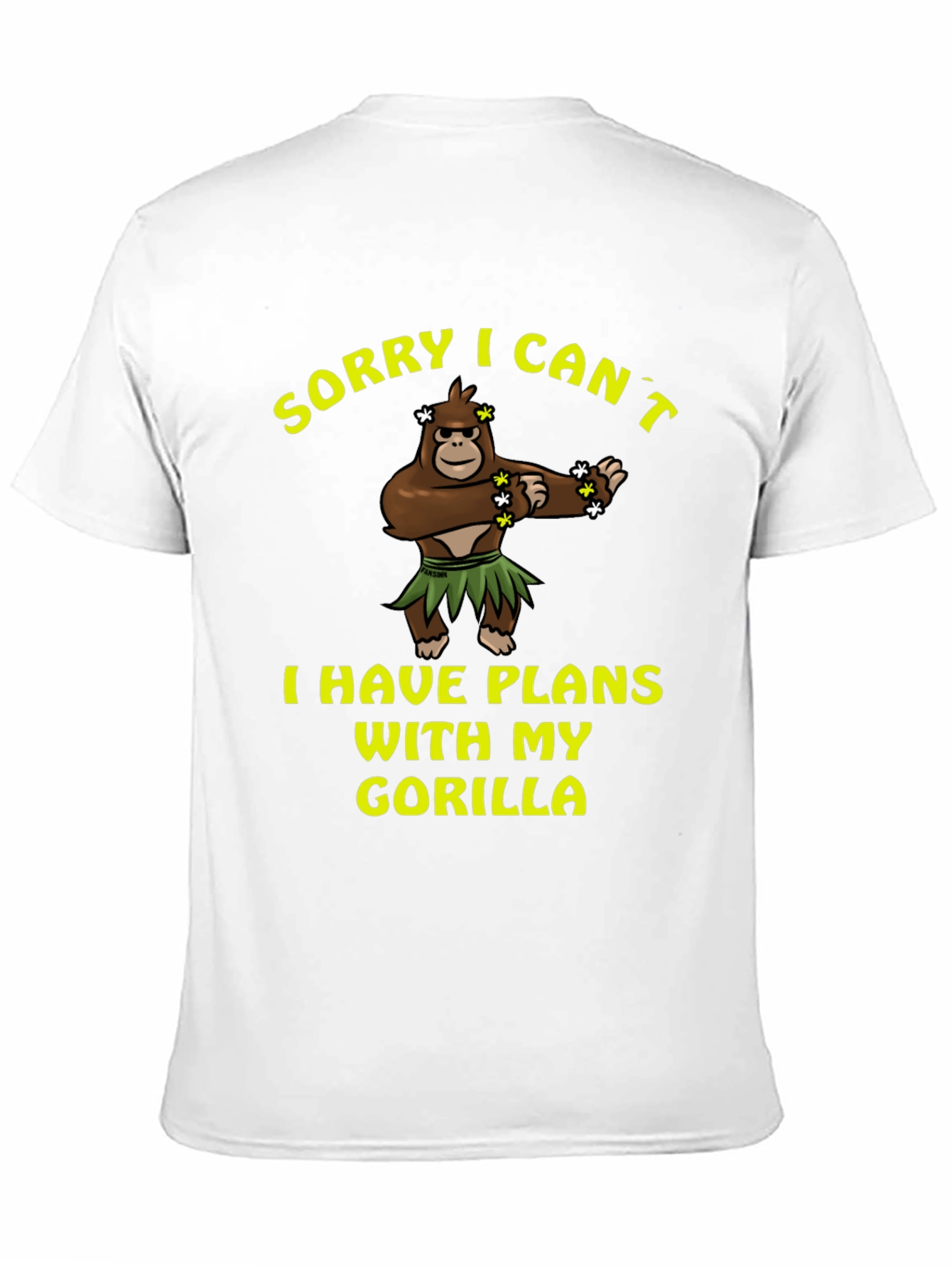 Black Sorry I Can't, Gorilla T-Shirt view 11