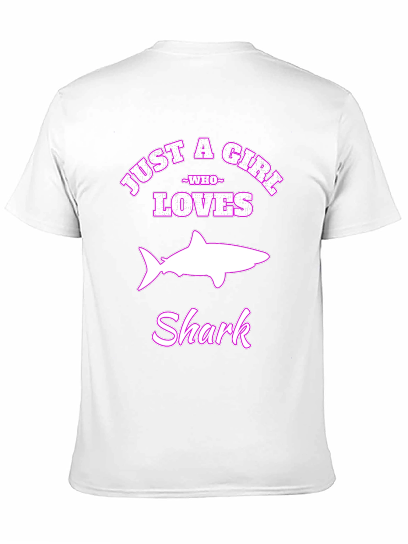 Black Just a Girl Who Loves Sharks T-Shirt view 11