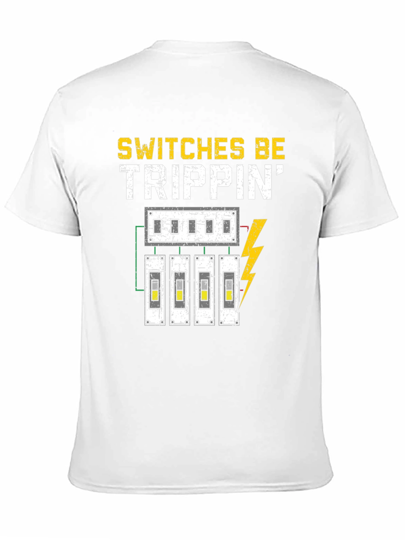Black Switches Be Trippin' Funny Electrician T-Shirt view 11