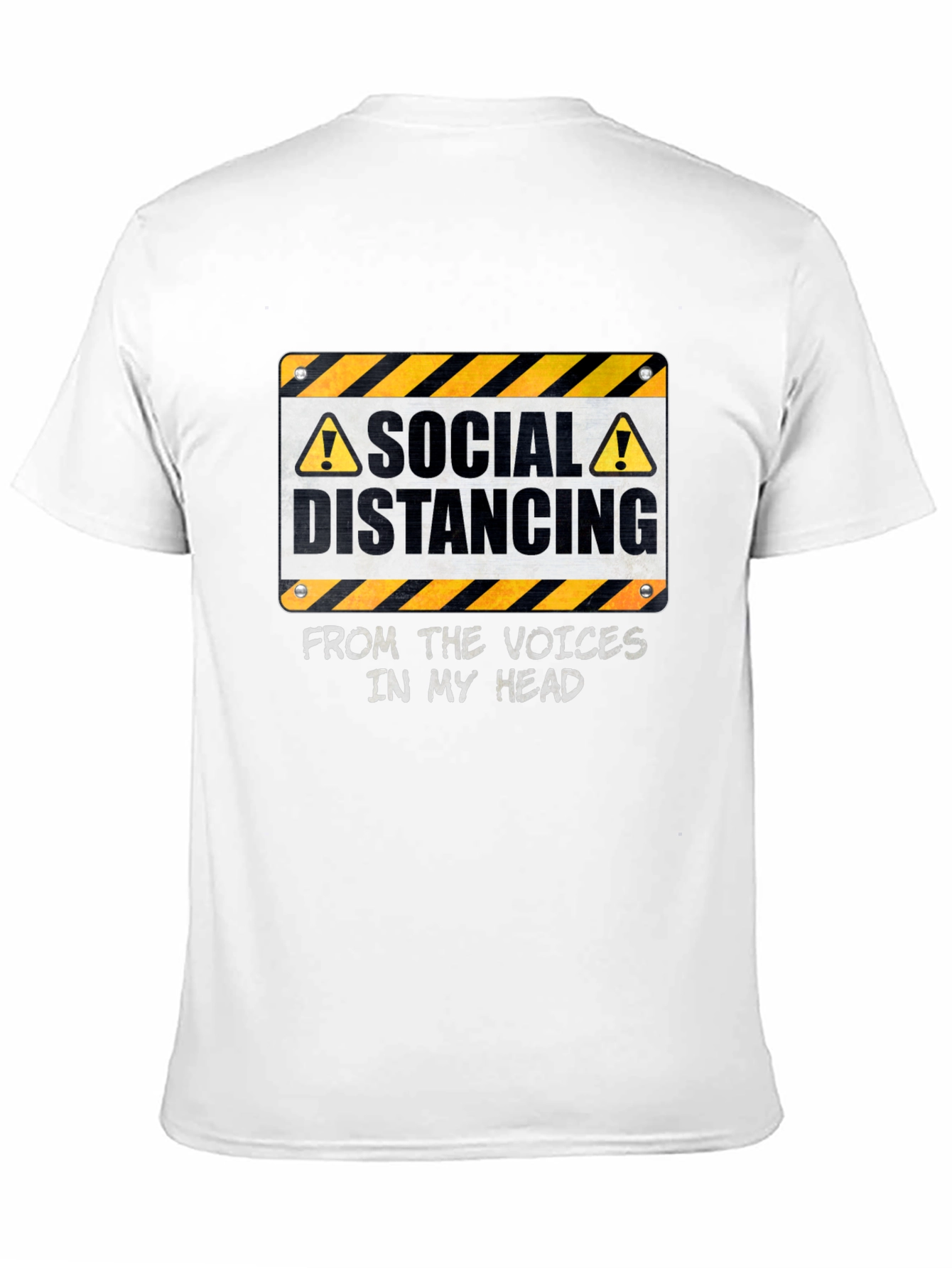 Black Social Distancing From Voices T-Shirt view 11