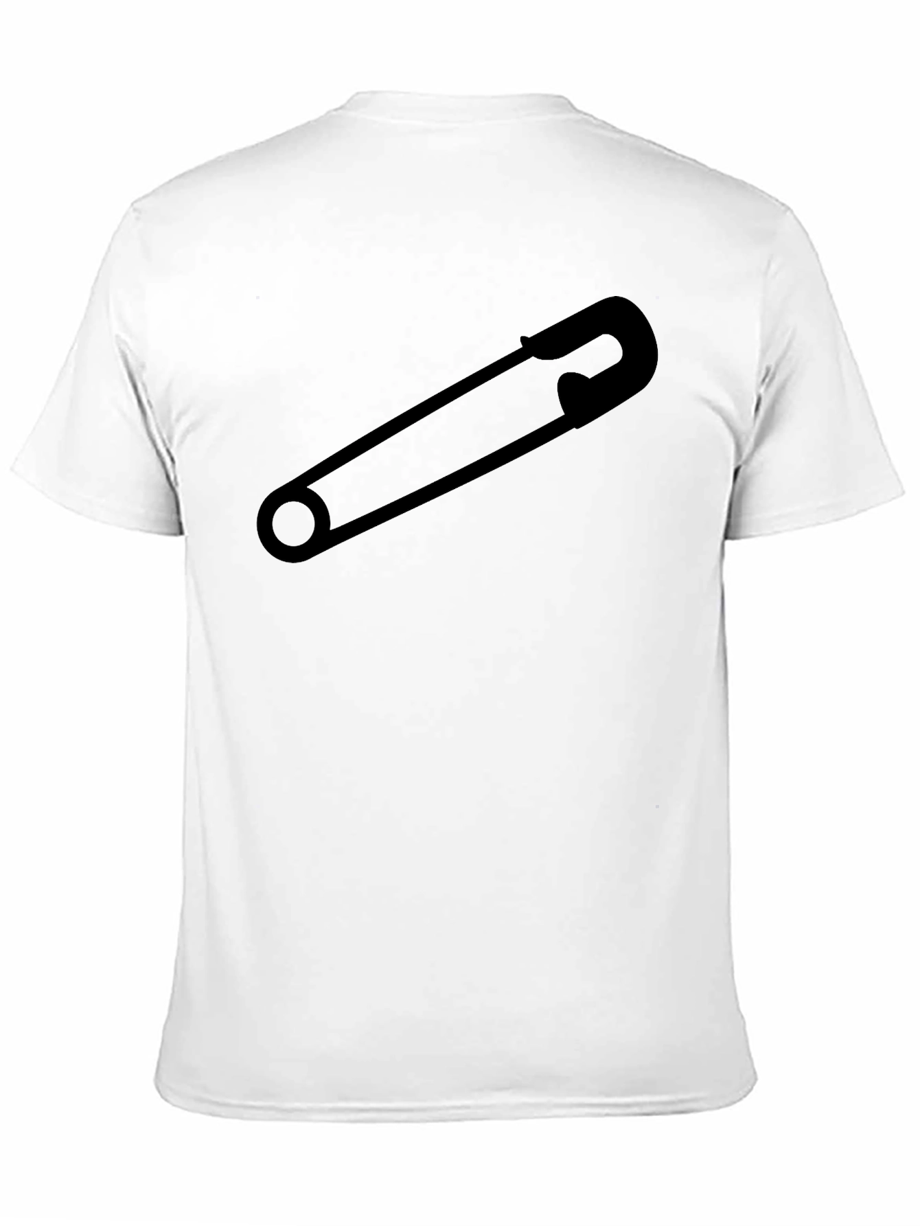 Black Safety Pin Graphic Tee - Mens Black T-Shirt view 11