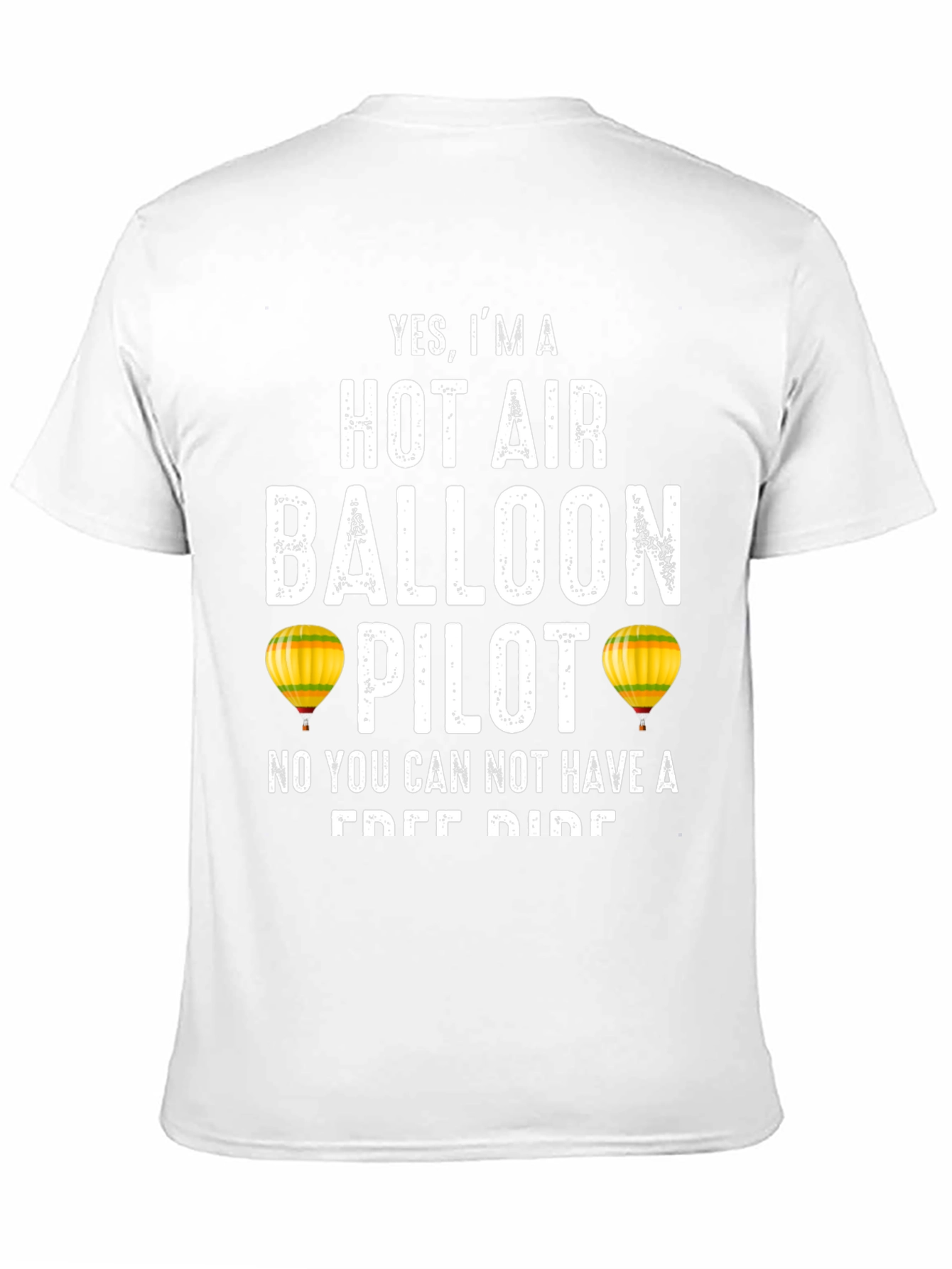 Black Hot Air Balloon Pilot Funny T-Shirt view 11