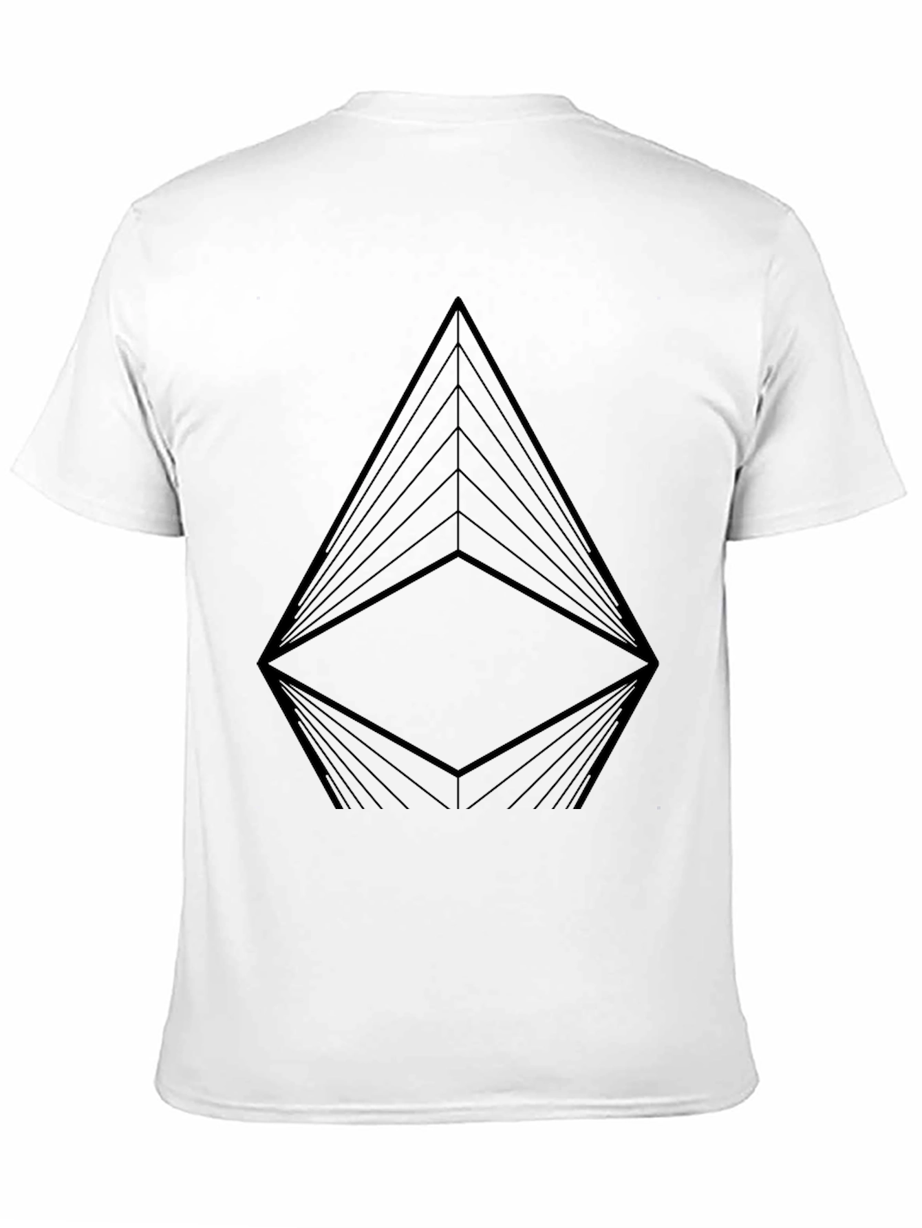Black Geometric Black T-Shirt view 11