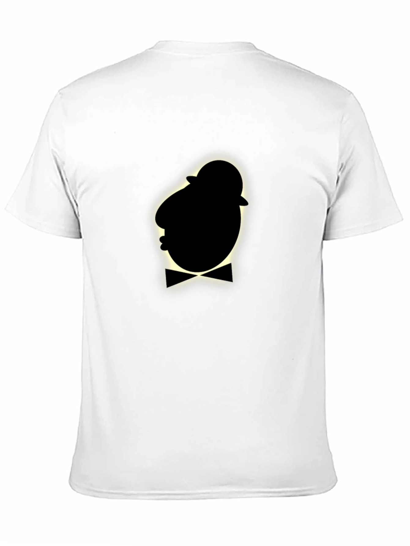 Black Dapper Ghost Silhouette Black T-Shirt view 11