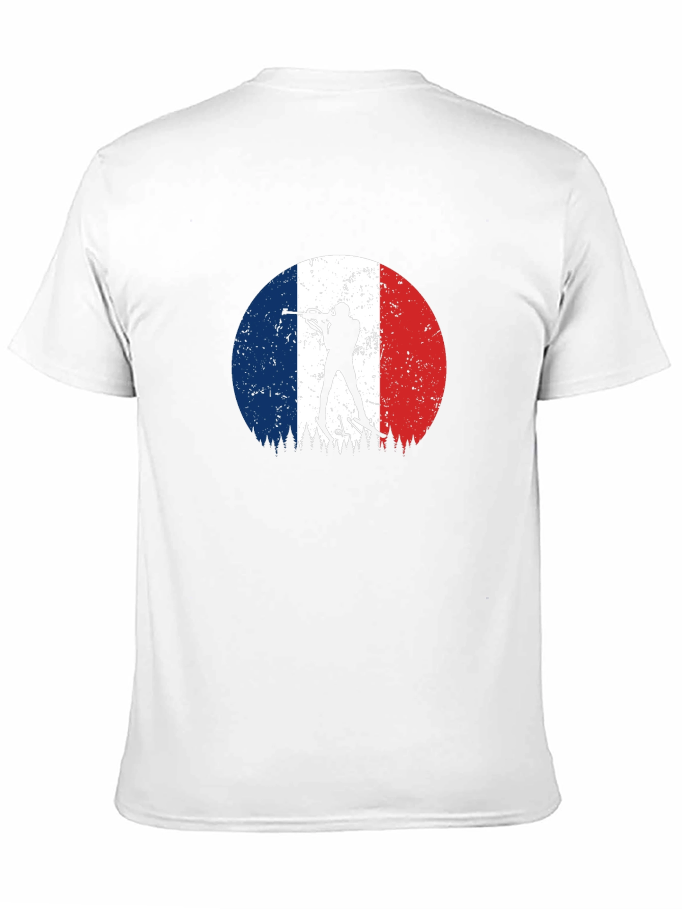 Black Biathlon France Flag Black T-Shirt view 11
