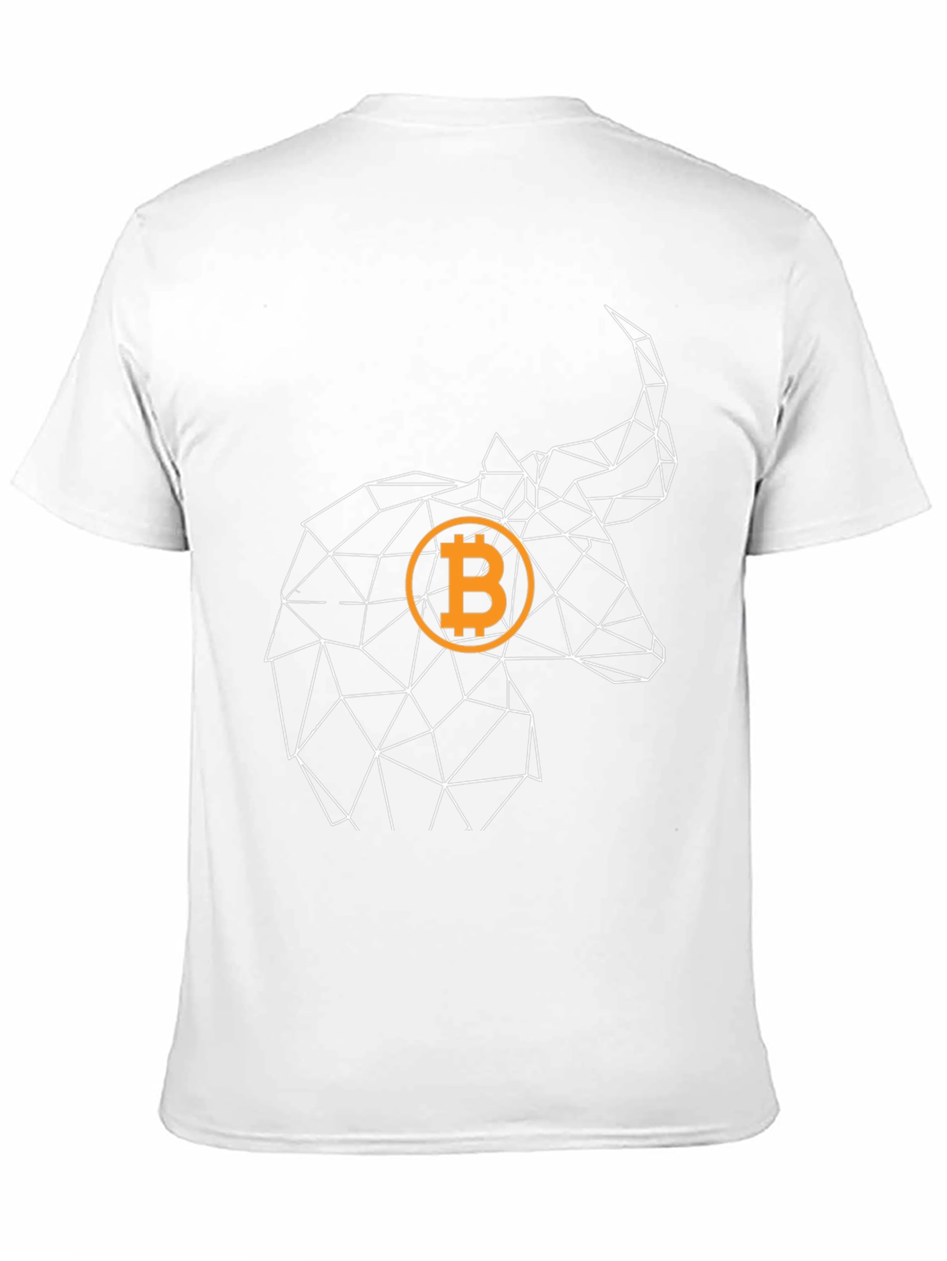 Black Bitcoin Bull Geometric Black T-Shirt view 11